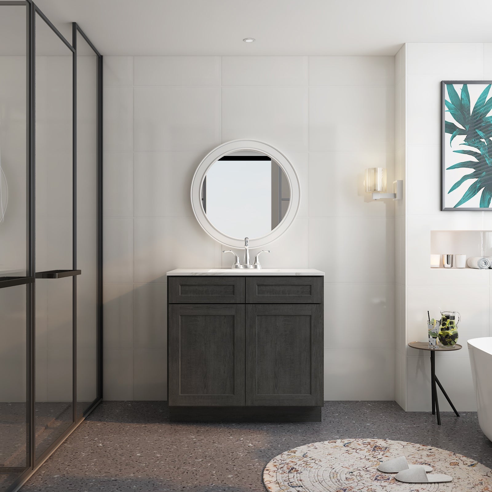 21"D X 30"W X 34-1/2"H Bath Vanity Cabinet without Top VS30