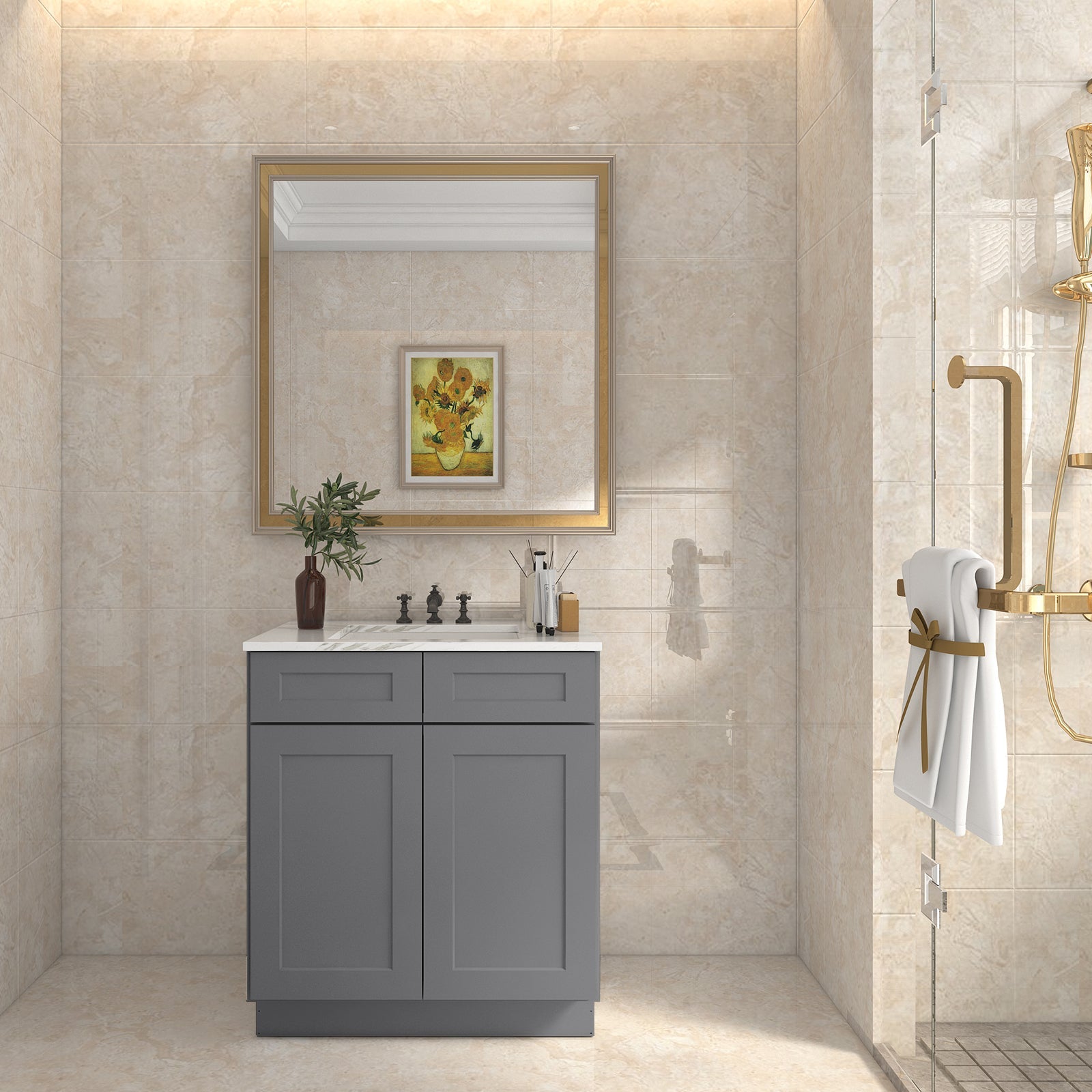 21"D X 30"W X 34-1/2"H Bath Vanity Cabinet without Top VS30