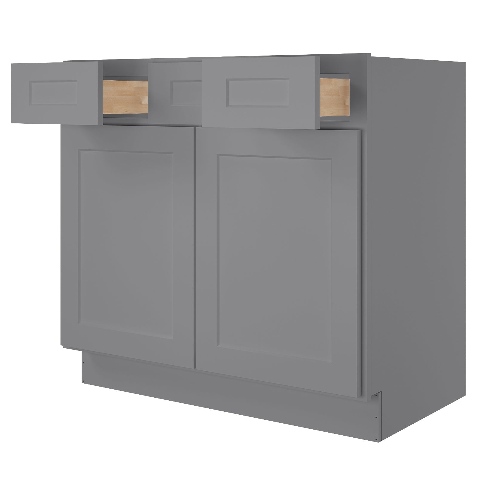 21"D Birch Solid Wood X 36"W X 34-1/2"H Vanity Sink Drawer Cabinet Wthout Top VSD36