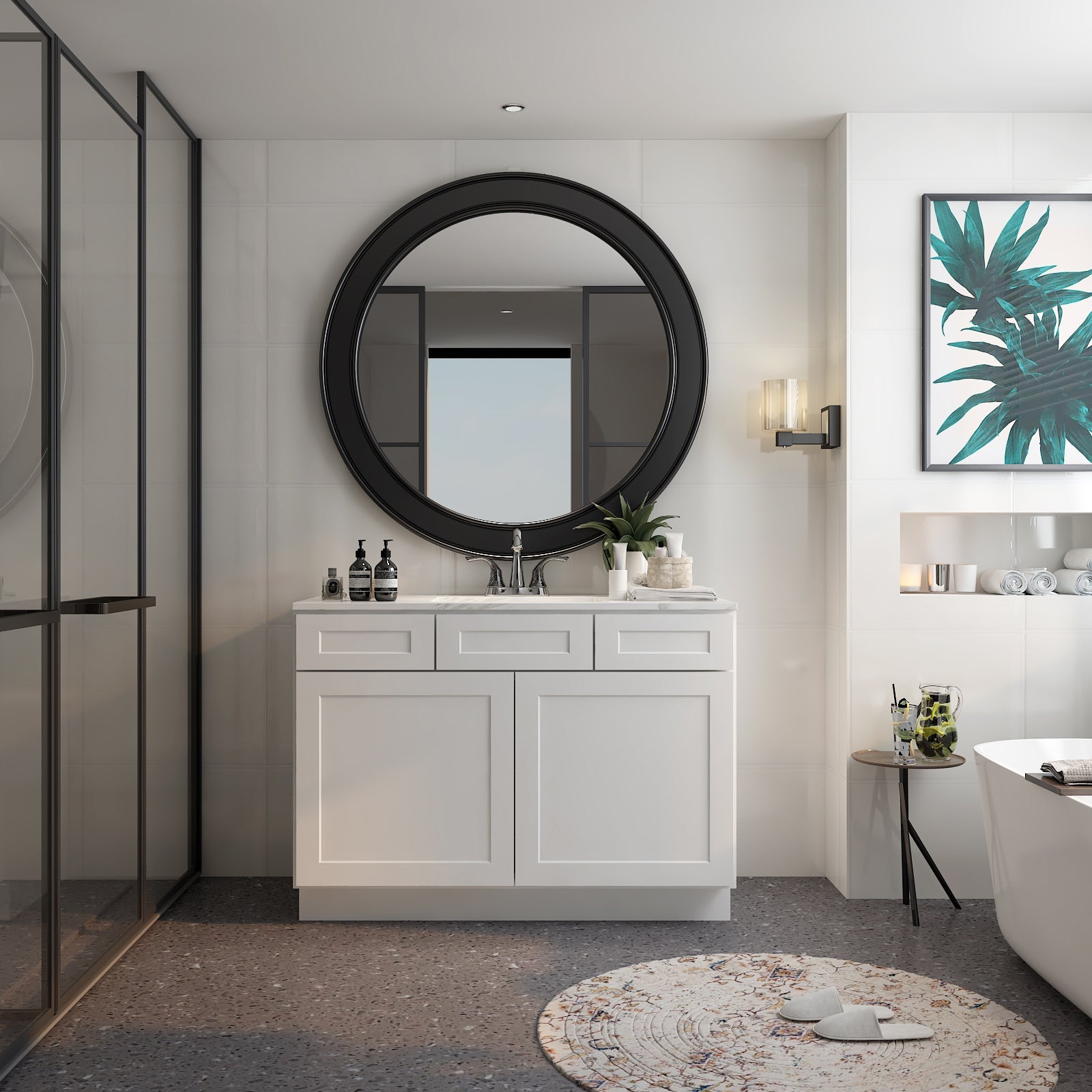 21"D Birch Solid Wood X 36"W X 34-1/2"H Vanity Sink Drawer Cabinet Wthout Top VSD36