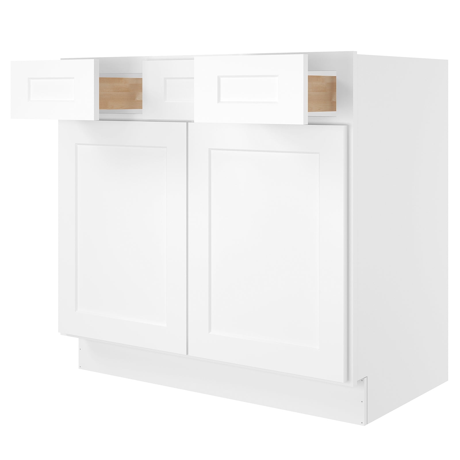 21"D Birch Solid Wood X 36"W X 34-1/2"H Vanity Sink Drawer Cabinet Wthout Top VSD36