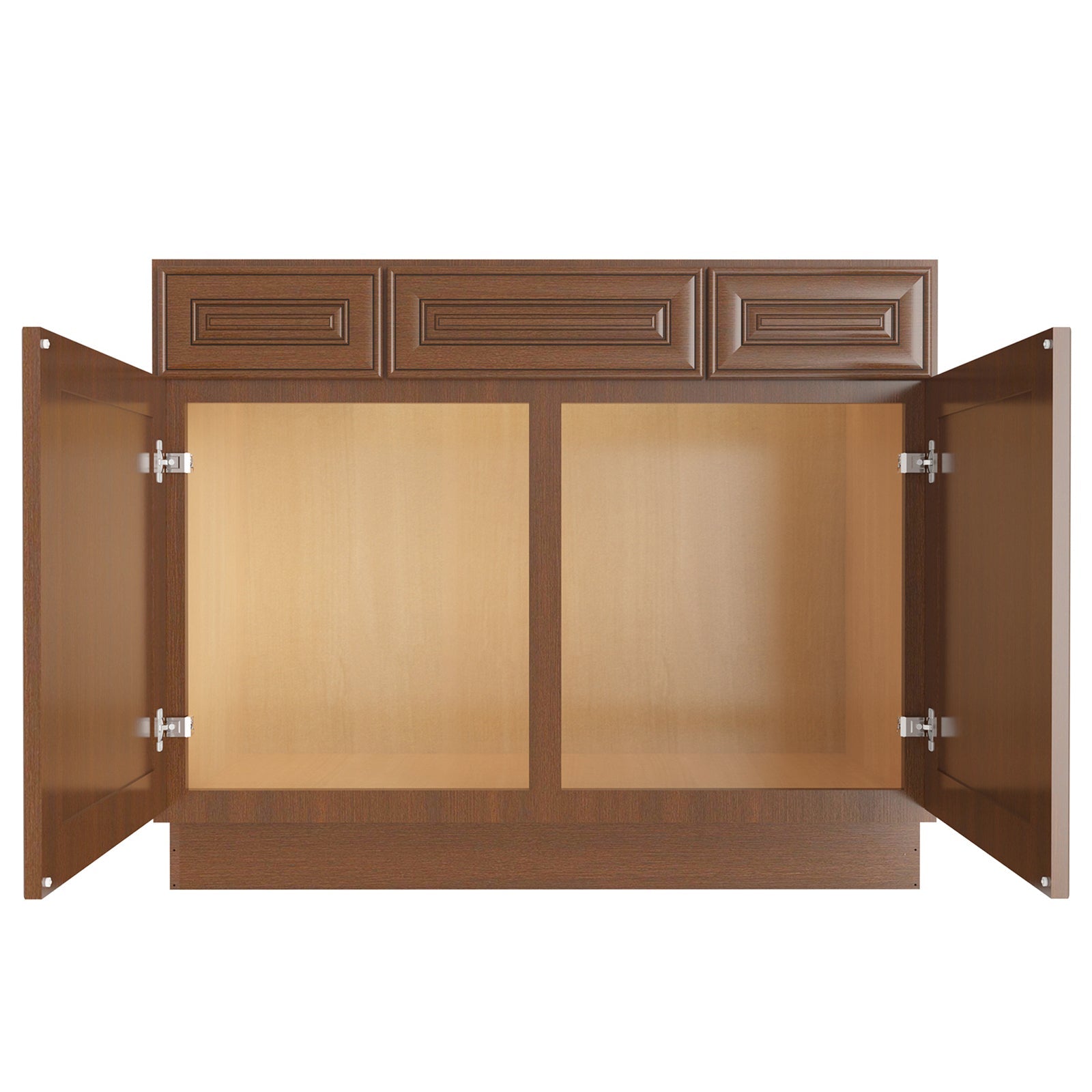 42"W Birch Solid Wood X 21"D X 34-1/2"H Vanity Sink Drawer Cabinet Wthout Top VSD42