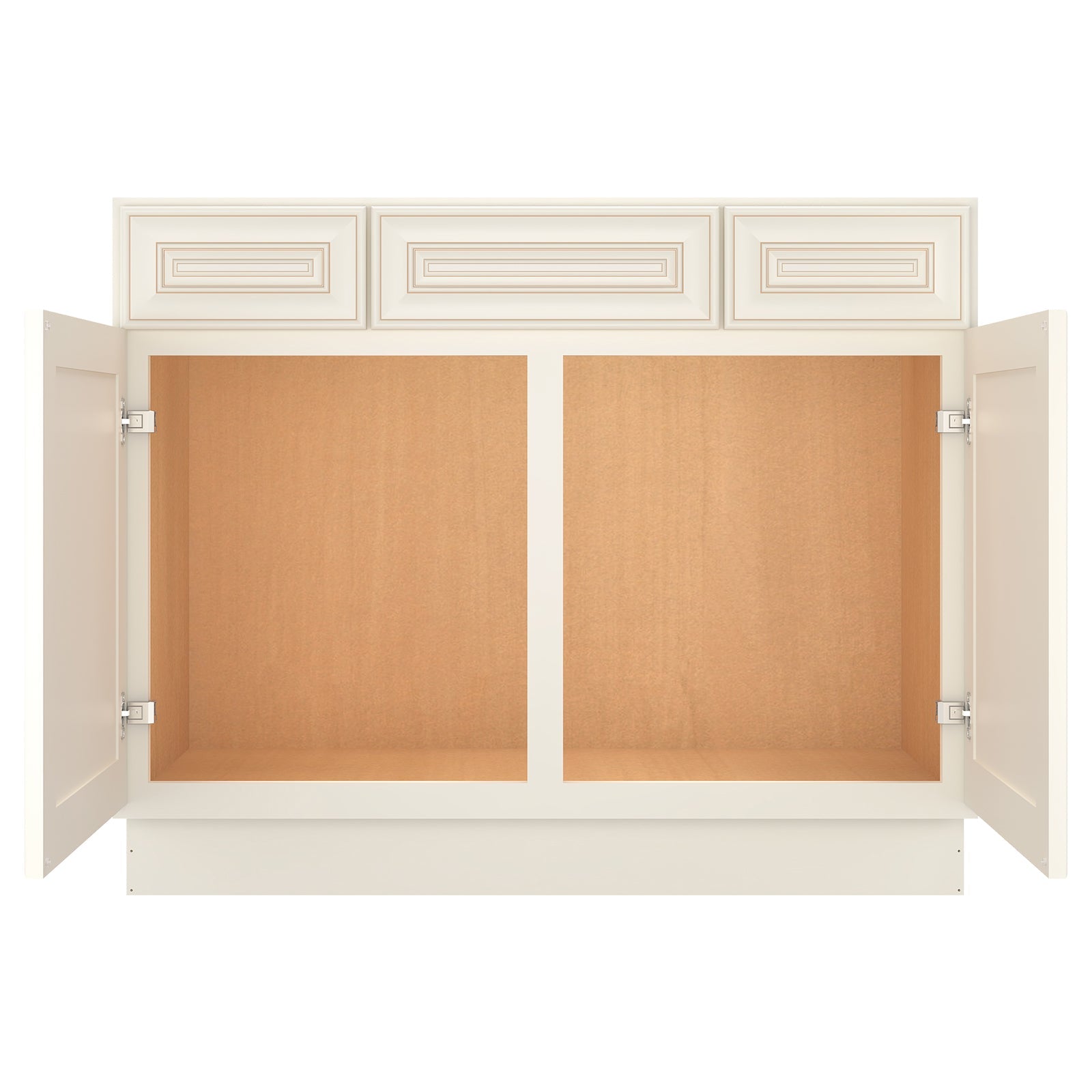 42"W Birch Solid Wood X 21"D X 34-1/2"H Vanity Sink Drawer Cabinet Wthout Top VSD42