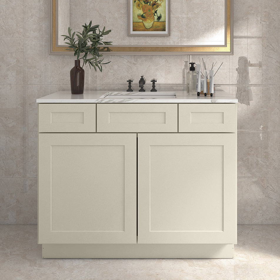 42"W Birch Solid Wood X 21"D X 34-1/2"H Vanity Sink Drawer Cabinet Wthout Top VSD42