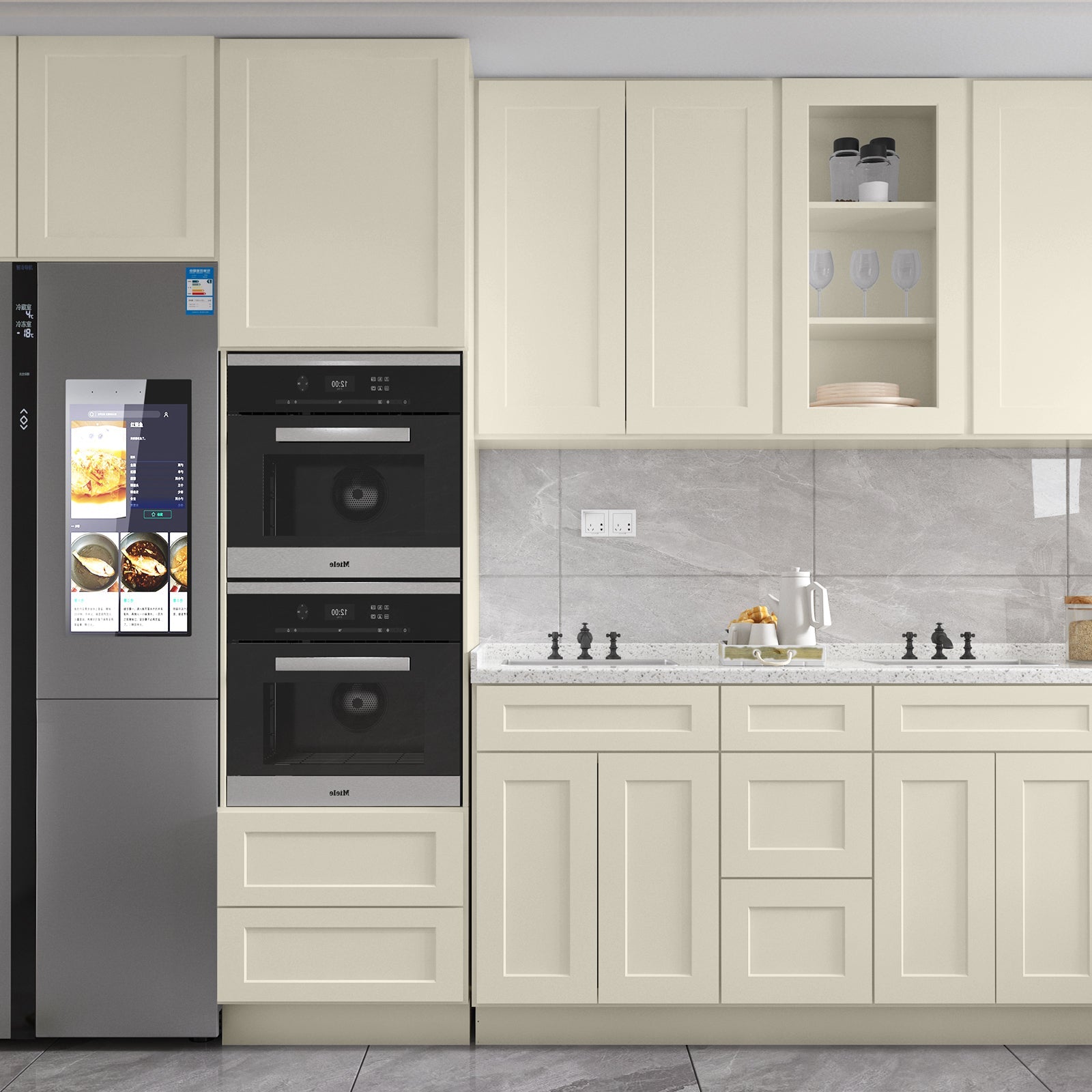 21"D Birch Solid Wood X 60"W X 34-1/2"H Vanity Sink Drawer Cabinet Wthout Top VSDB60