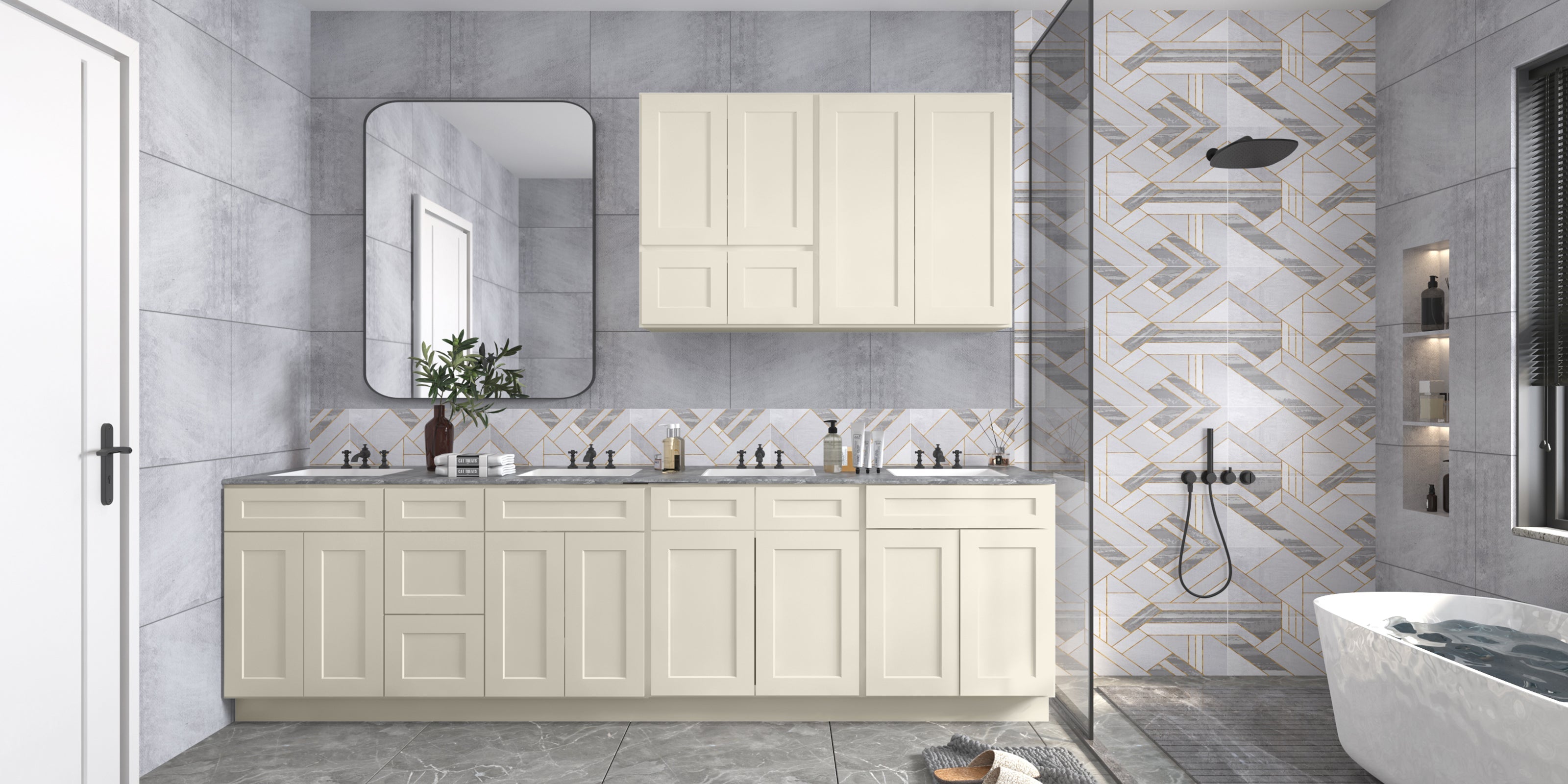 21"D Birch Solid Wood X 60"W X 34-1/2"H Vanity Sink Drawer Cabinet Wthout Top VSDB60