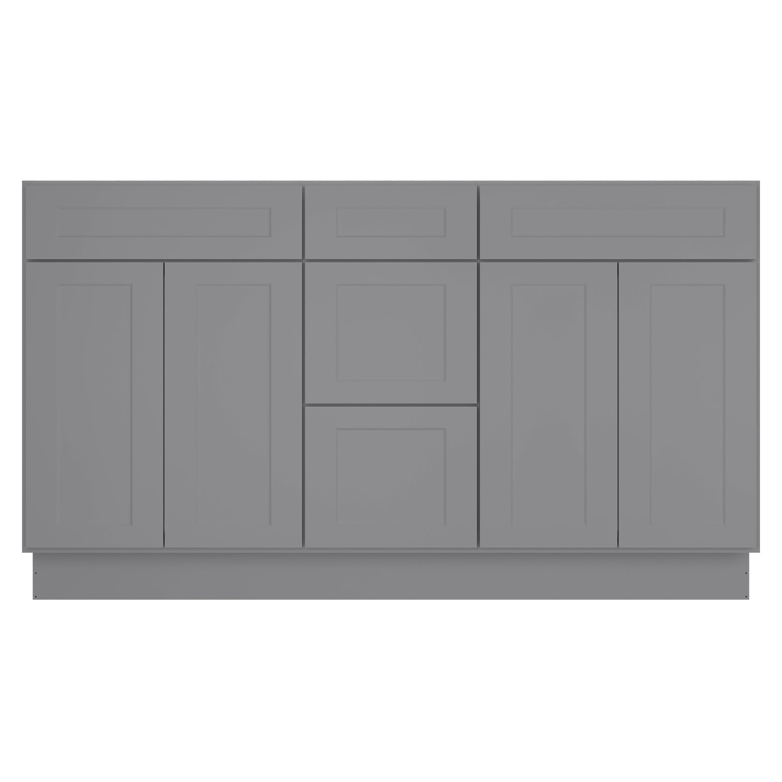 21"D Birch Solid Wood X 60"W X 34-1/2"H Vanity Sink Drawer Cabinet Wthout Top VSDB60