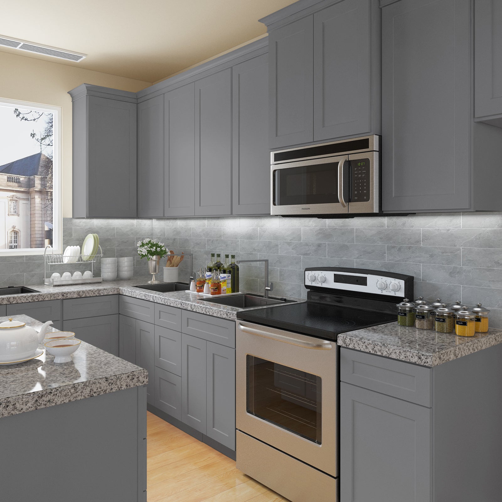 21"D Birch Solid Wood X 60"W X 34-1/2"H Vanity Sink Drawer Cabinet Wthout Top VSDB60