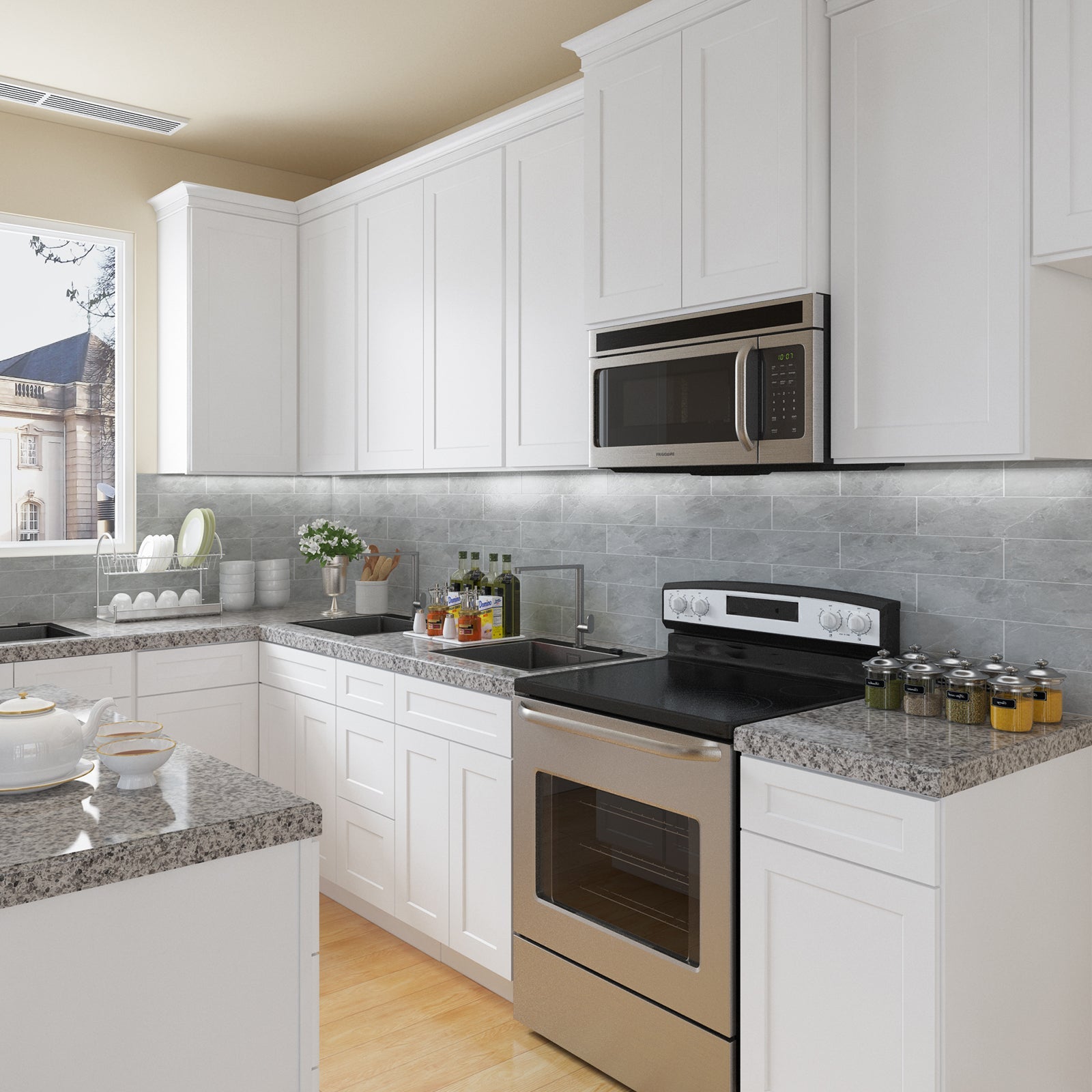 21"D Birch Solid Wood X 60"W X 34-1/2"H Vanity Sink Drawer Cabinet Wthout Top VSDB60