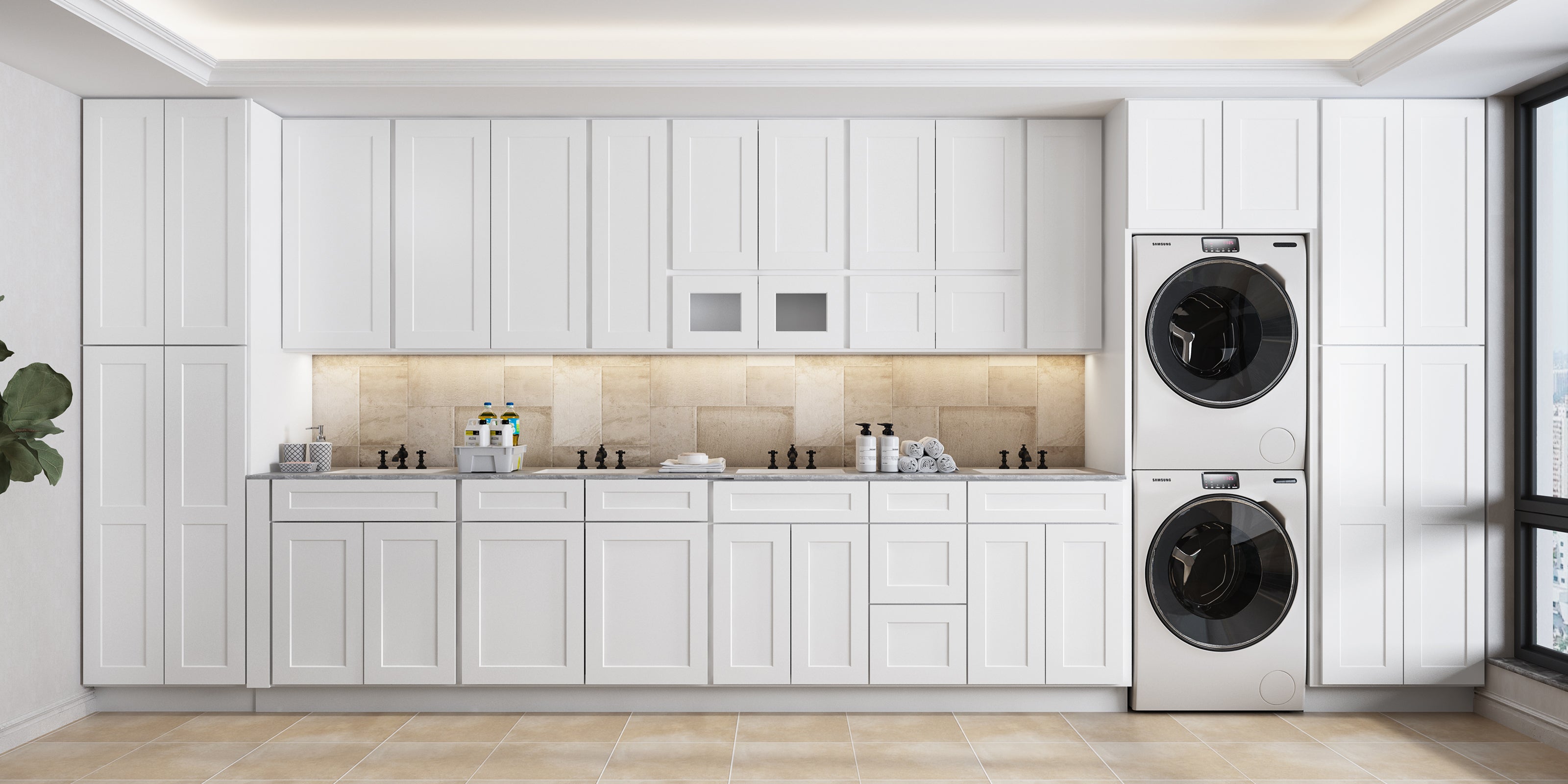 21"D Birch Solid Wood X 60"W X 34-1/2"H Vanity Sink Drawer Cabinet Wthout Top VSDB60