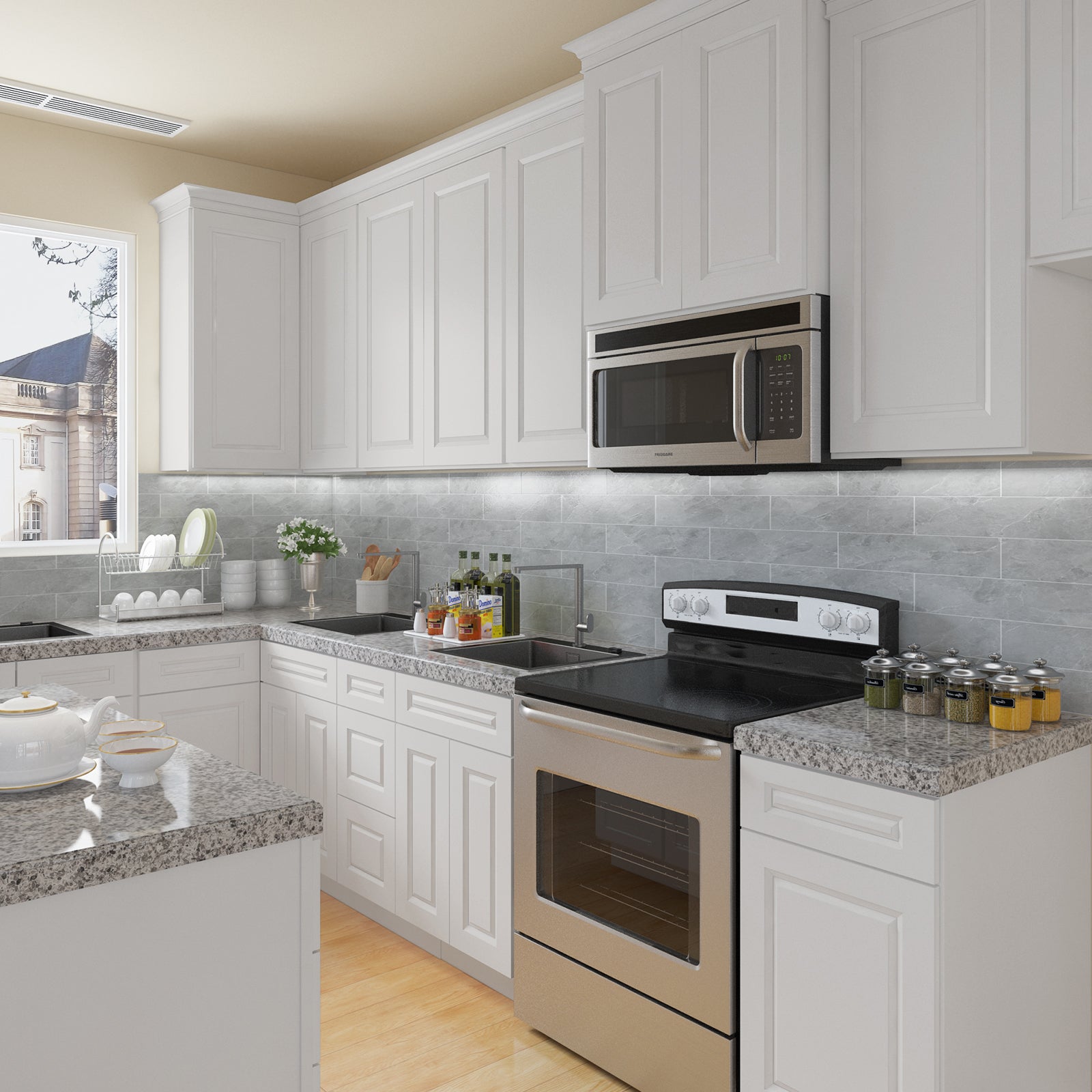 21"D Birch Solid Wood X 60"W X 34-1/2"H Vanity Sink Drawer Cabinet Wthout Top VSDB60