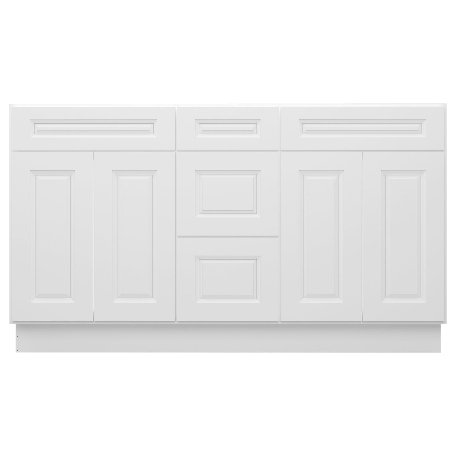 21"D Birch Solid Wood X 60"W X 34-1/2"H Vanity Sink Drawer Cabinet Wthout Top VSDB60