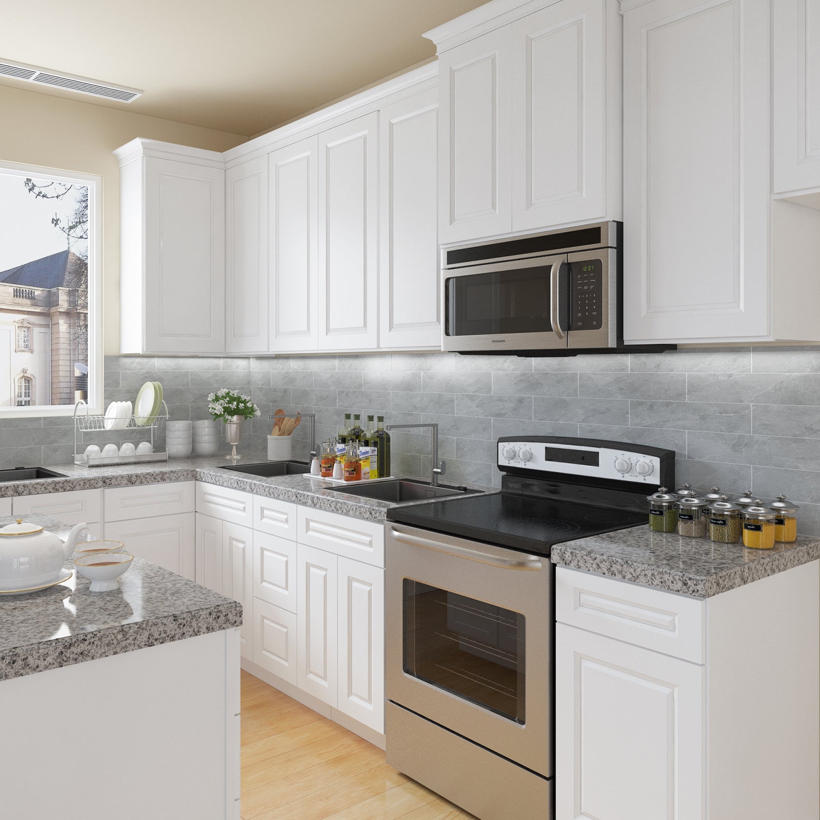 21"D Birch Solid Wood X 60"W X 34-1/2"H Vanity Sink Drawer Cabinet Wthout Top VSDB60