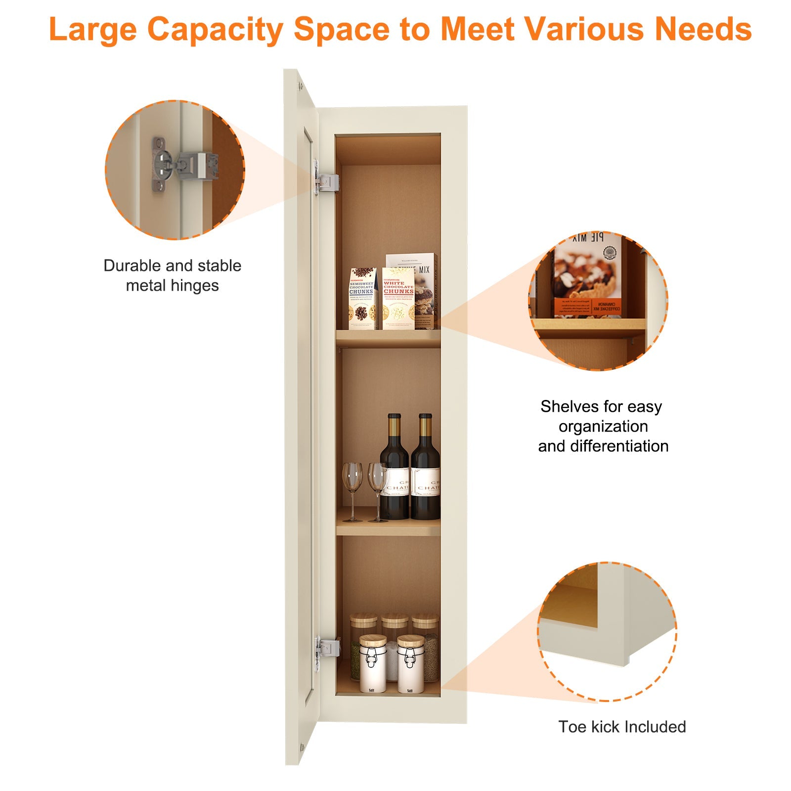 12"D*9"W*36"H Birch Solid Wood Medicine Cabinet Wall Mounted W0936