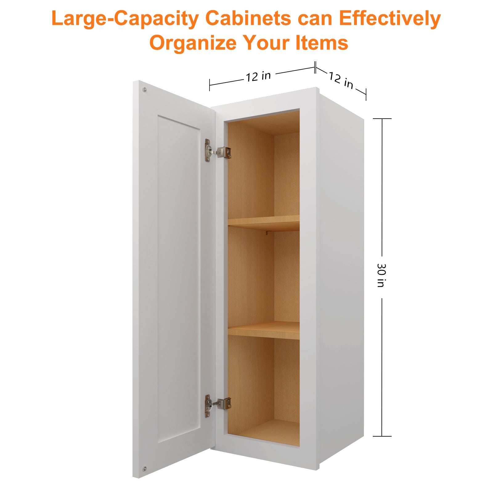 12"D*12"W*36"H Birch Solid Wood Medicine Cabinet Wall Mounted W1236