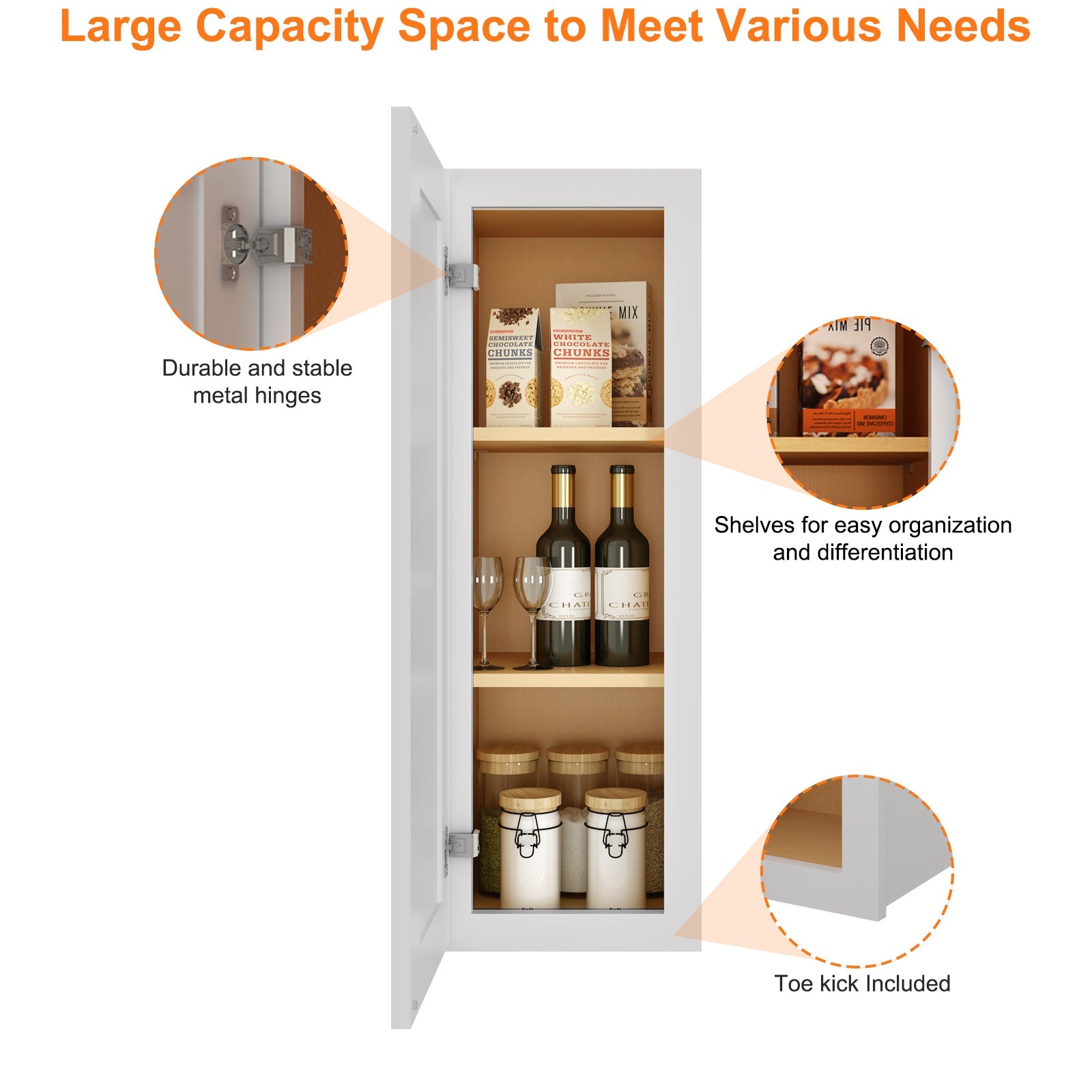 12"D*12"W*36"H Birch Solid Wood Medicine Cabinet Wall Mounted W1236