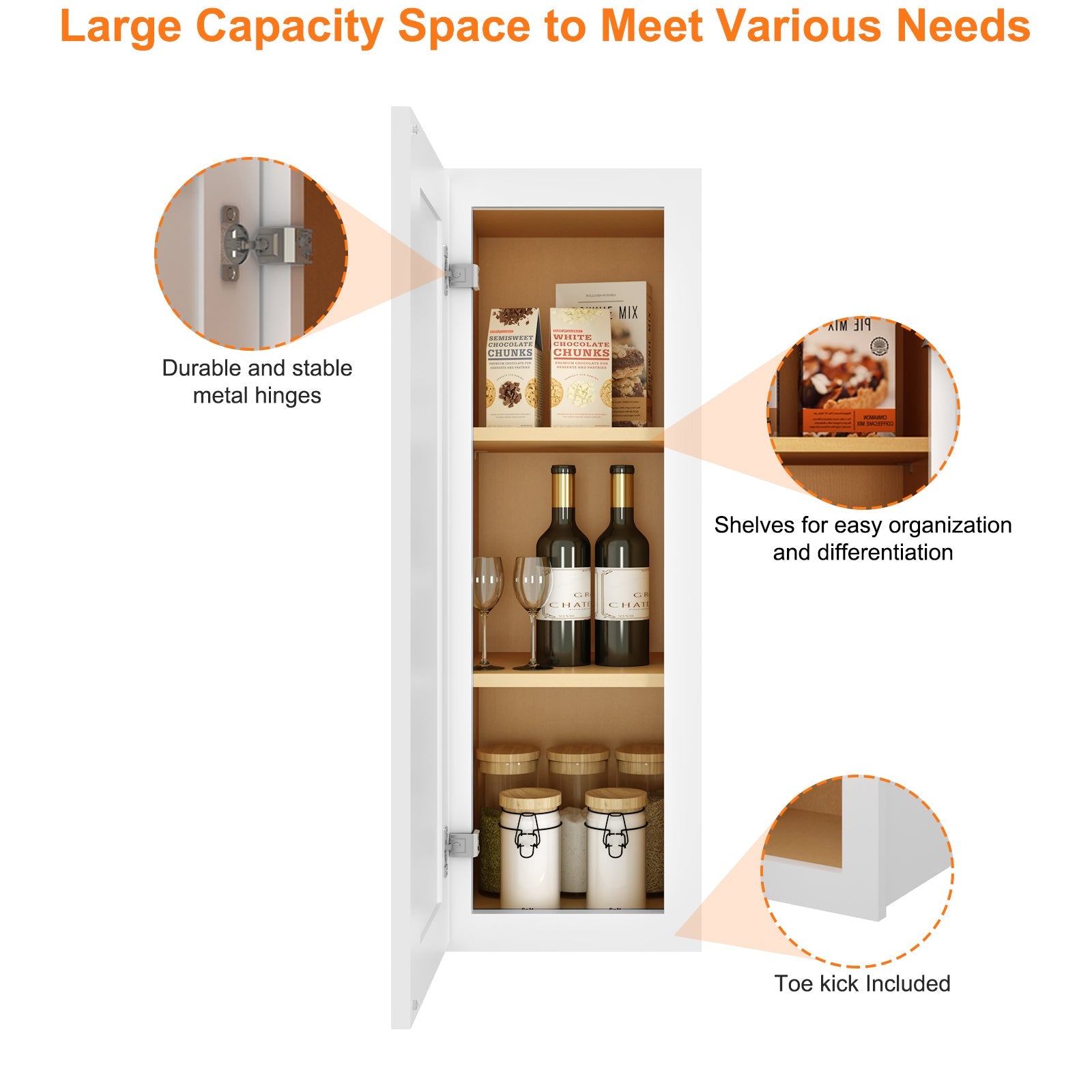 12"D*12"W*36"H Birch Solid Wood Medicine Cabinet Wall Mounted W1236