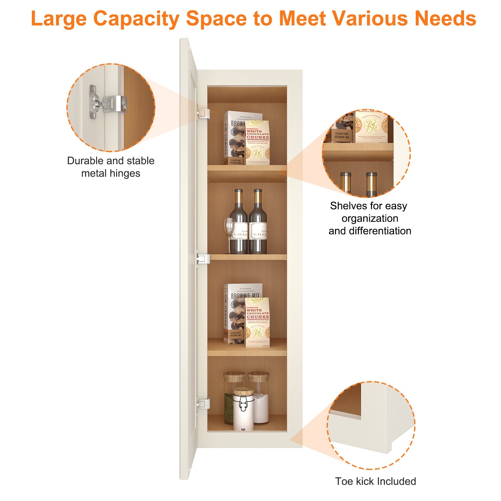 12"D*12W*42"H Birch Solid Wood Medicine Cabinet Wall Mounted W1242