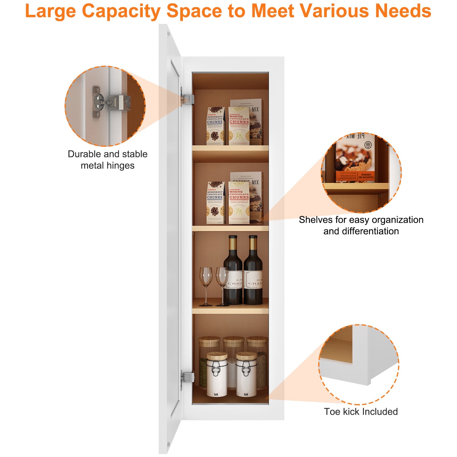 12"D*12W*42"H Birch Solid Wood Medicine Cabinet Wall Mounted W1242