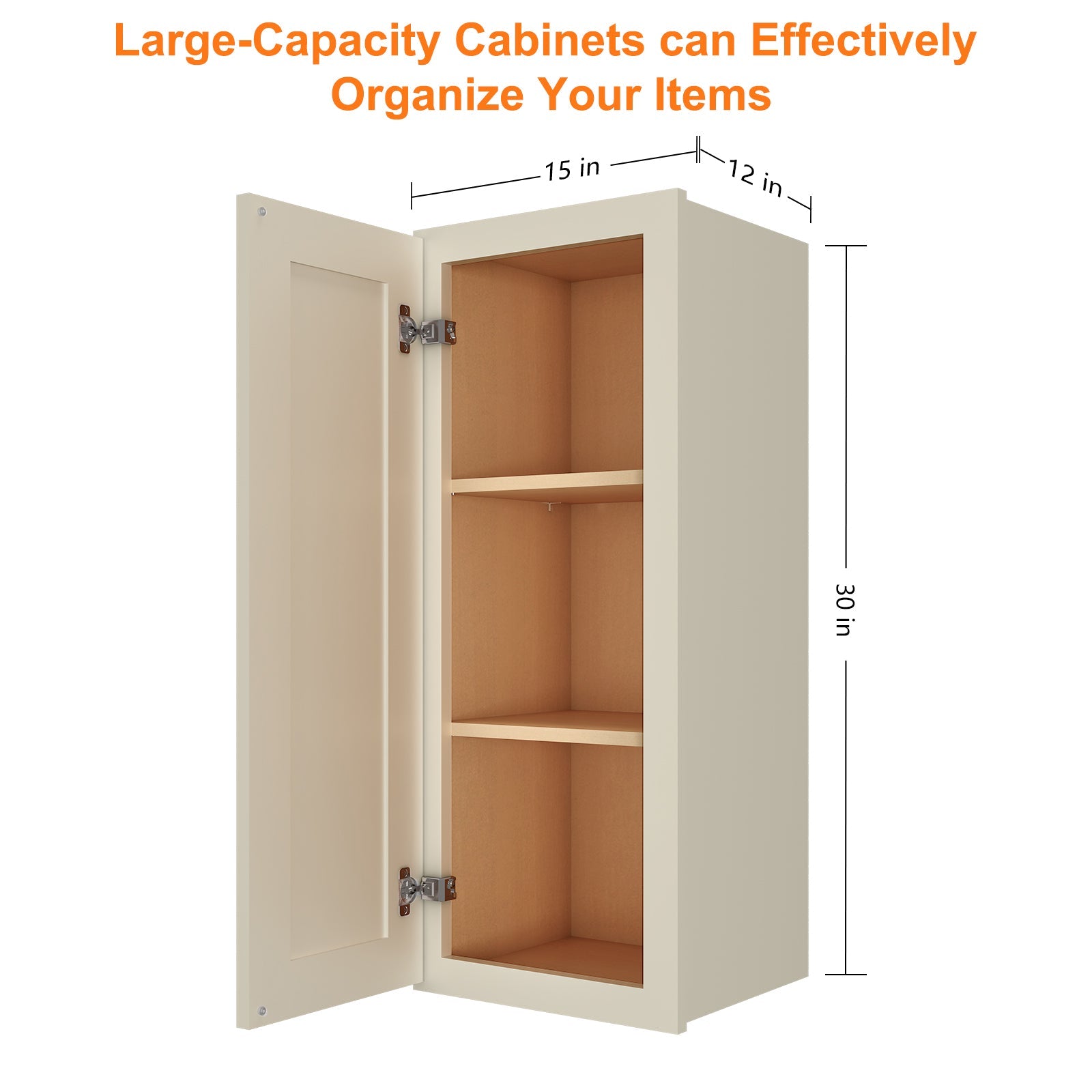 12"D*15"W*30"H Birch Solid Wood Medicine Cabinet Wall Mounted W1530