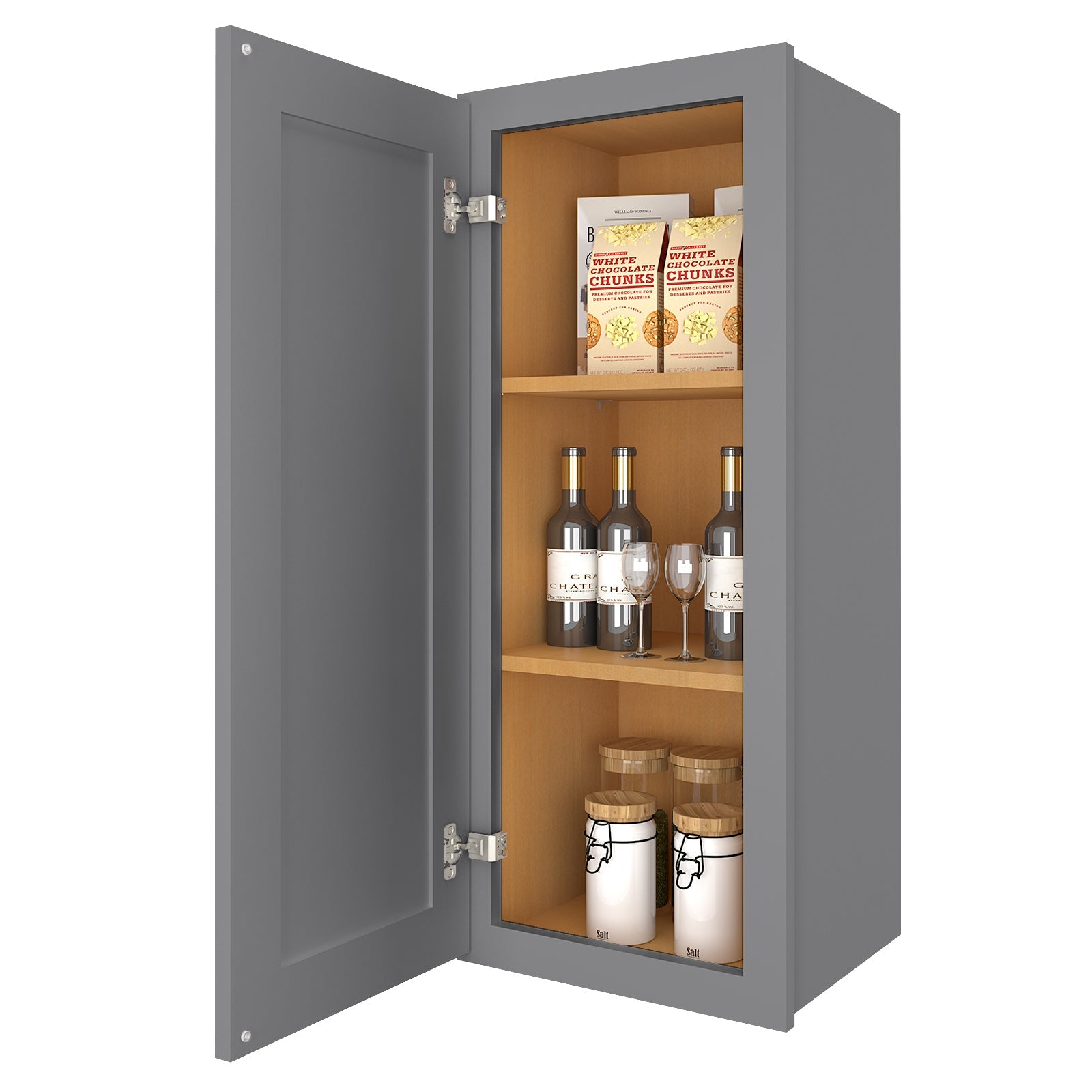 12"D*15"W*36"H Birch Solid Wood Medicine Cabinet Wall Mounted W1536