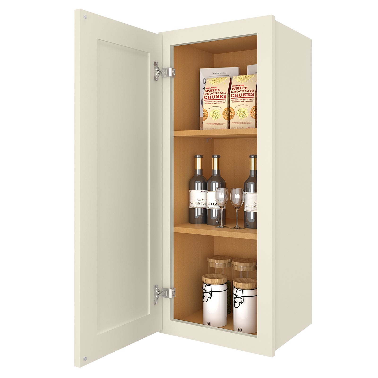 12"D*15"W*36"H Birch Solid Wood Medicine Cabinet Wall Mounted W1536
