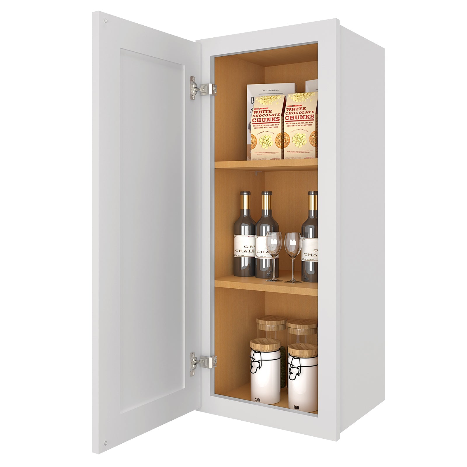 12"D*15"W*36"H Birch Solid Wood Medicine Cabinet Wall Mounted W1536