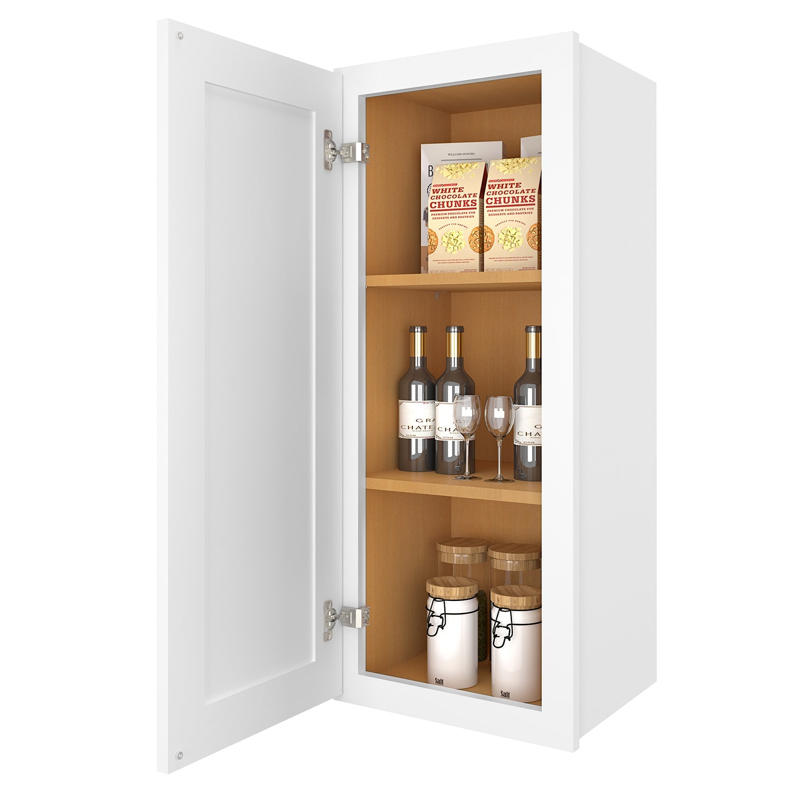 12"D*15"W*36"H Birch Solid Wood Medicine Cabinet Wall Mounted W1536