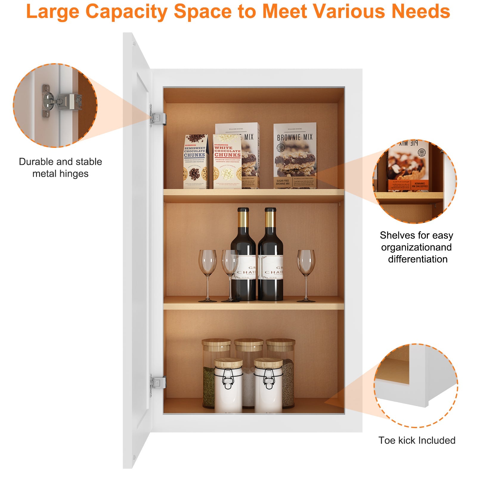 12"D*18"W*36"H Birch Solid Wood Medicine Cabinet Wall Mounted W1836