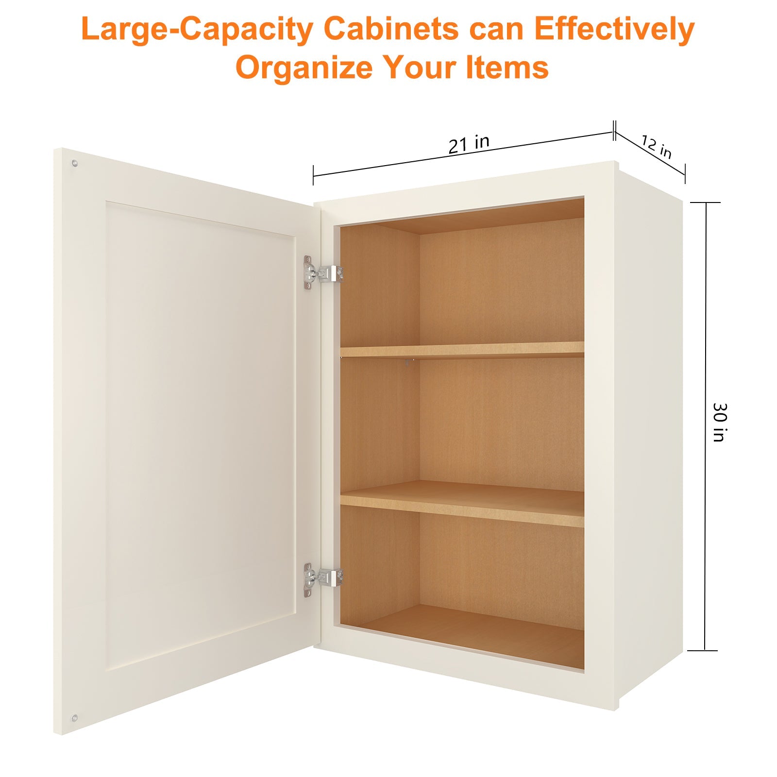 12"D*21"W*30"H Birch Solid Wood Medicine Cabinet Wall Mounted W2130