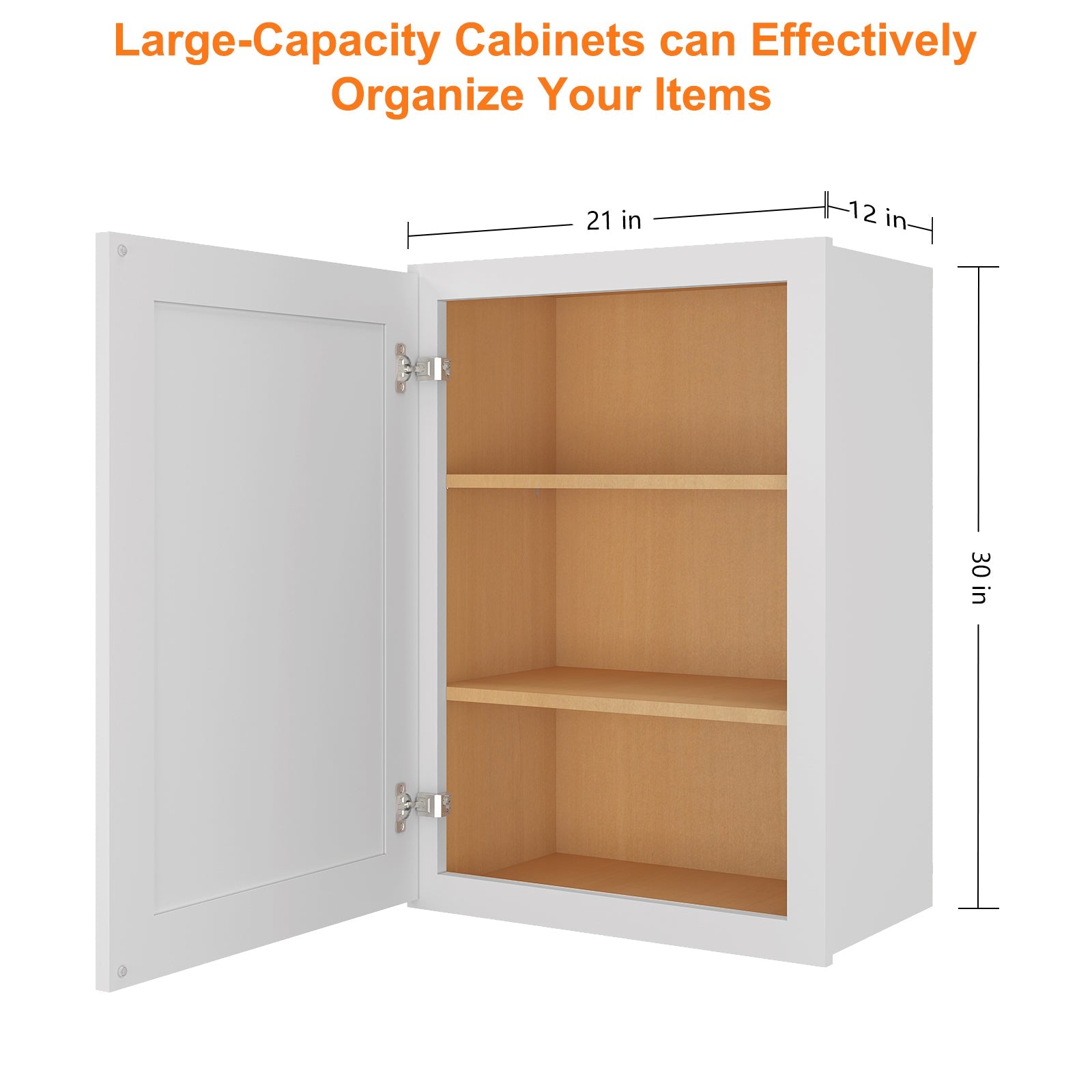 12"D*21"W*30"H Birch Solid Wood Medicine Cabinet Wall Mounted W2130