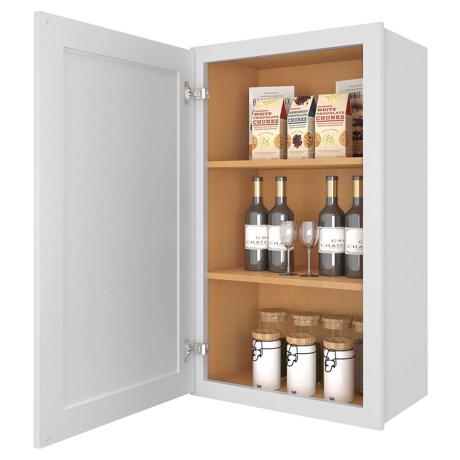 12"D*21"W*36"H Birch Solid Wood Medicine Cabinet Wall Mounted W2136