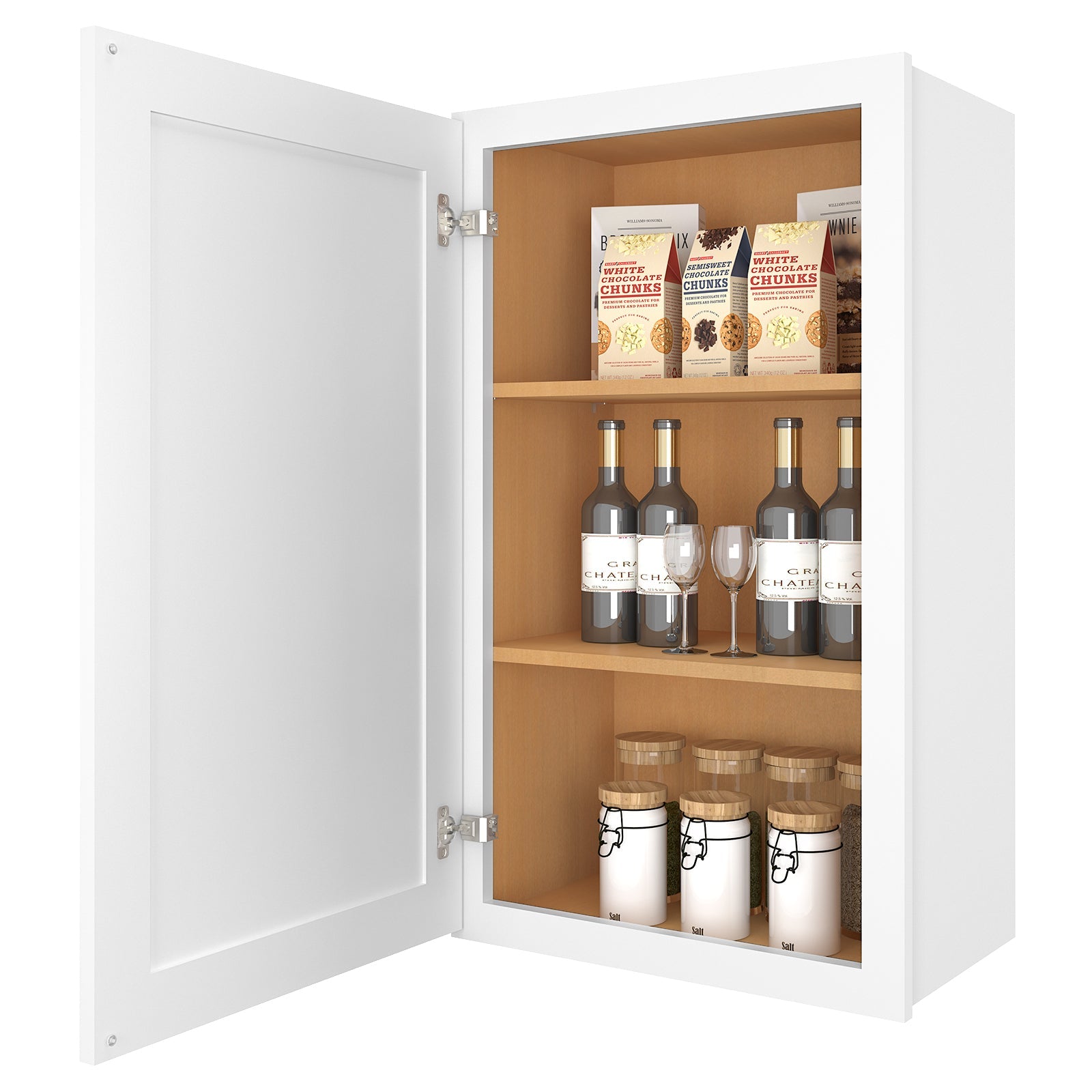 12"D*21"W*36"H Birch Solid Wood Medicine Cabinet Wall Mounted W2136