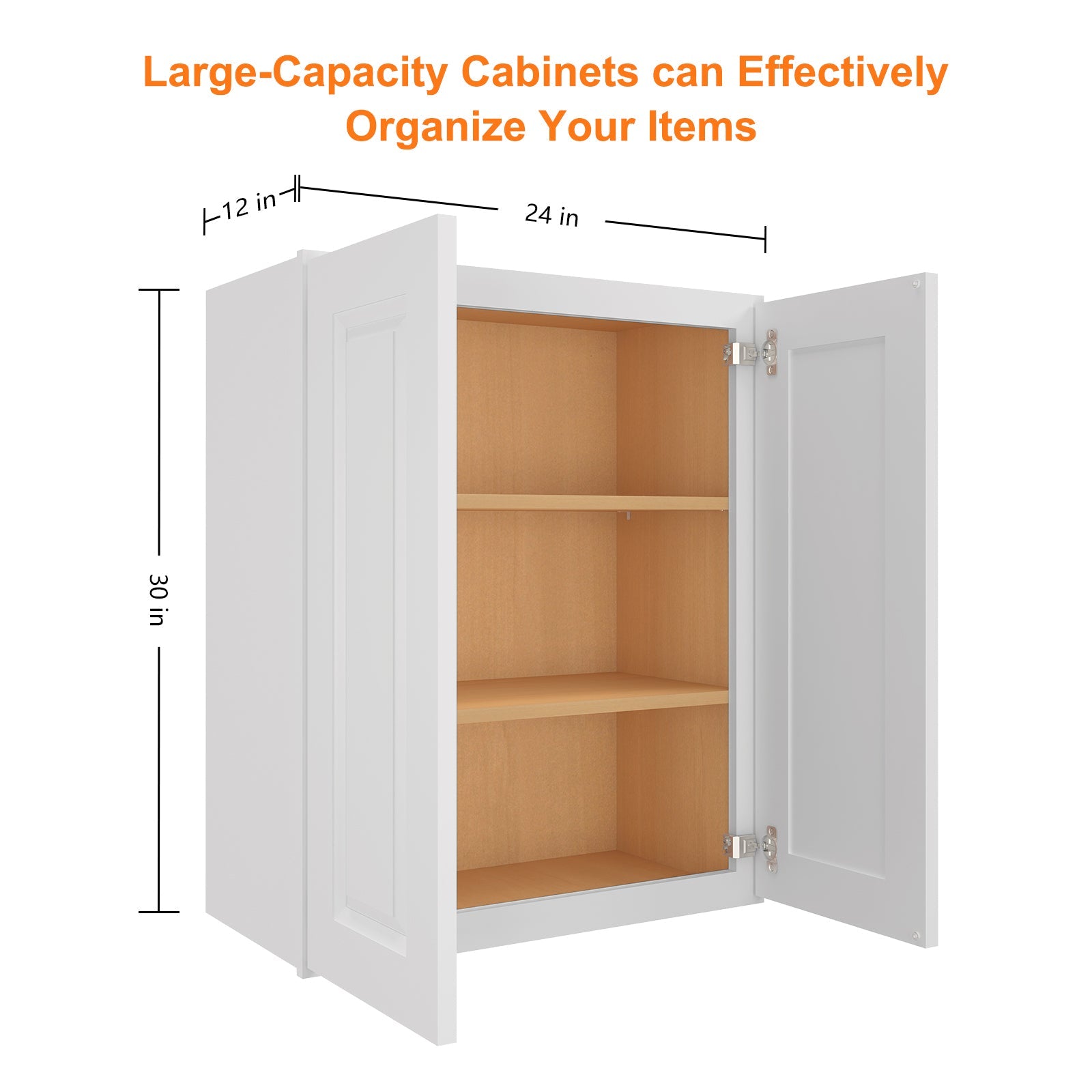 12"D*24"W*30"H Birch Solid Wood Medicine Cabinet Wall Mounted W2430