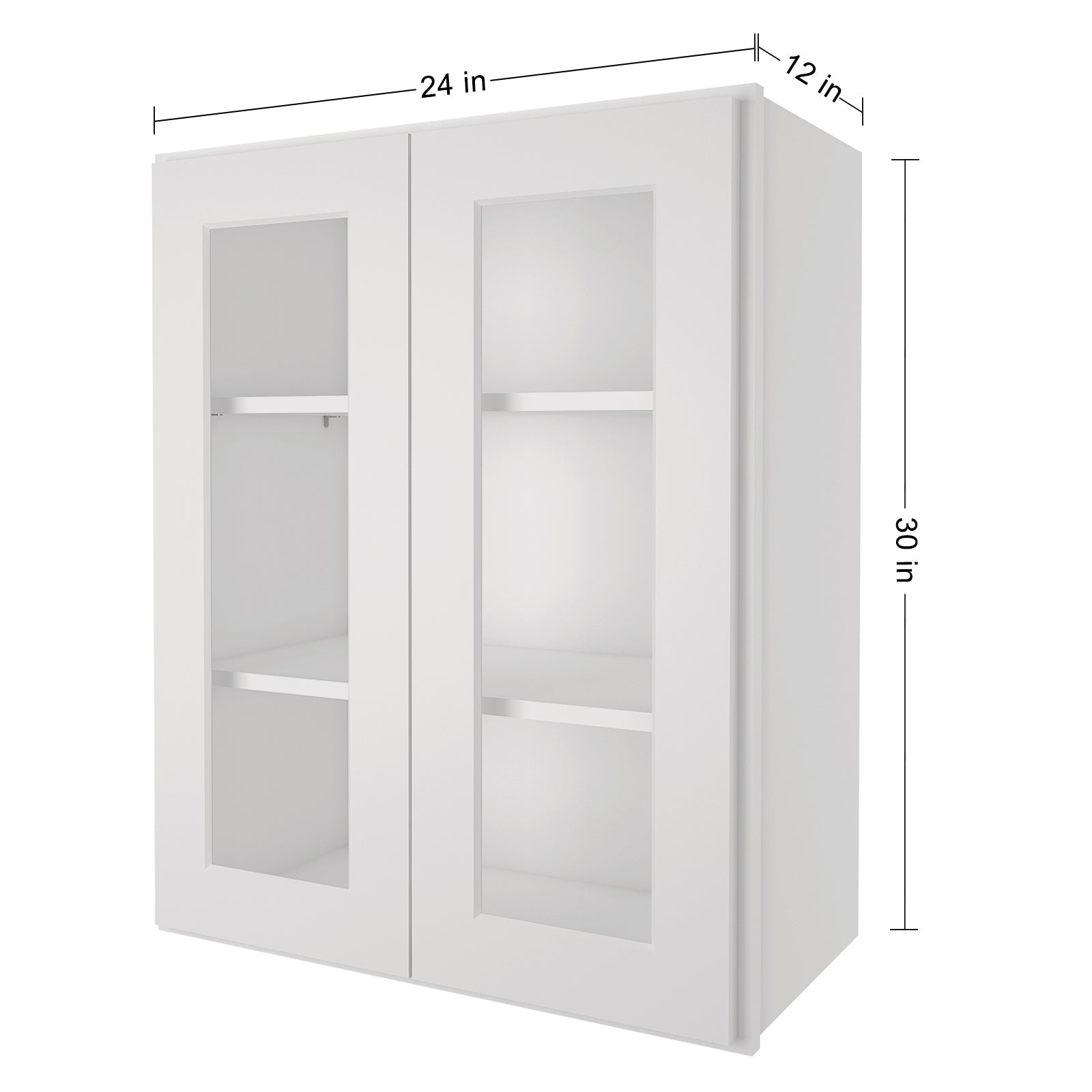 12"D*24"W*30"H Birch Solid Wood Medicine Cabinet Wall Mounted W2430GD