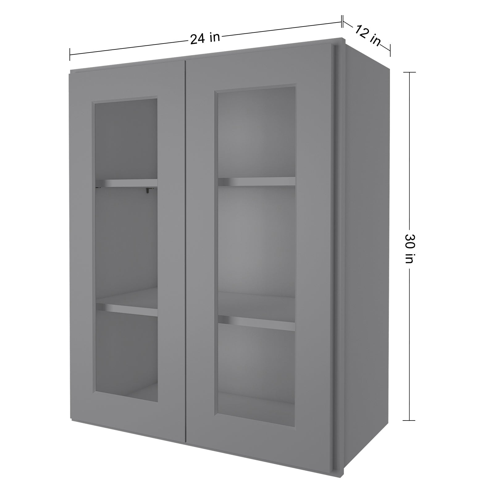 12"D*24"W*30"H Birch Solid Wood Medicine Cabinet Wall Mounted W2430GD