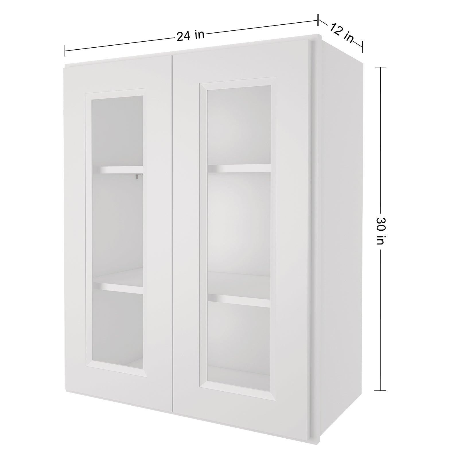 12"D*24"W*30"H Birch Solid Wood Medicine Cabinet Wall Mounted W2430GD