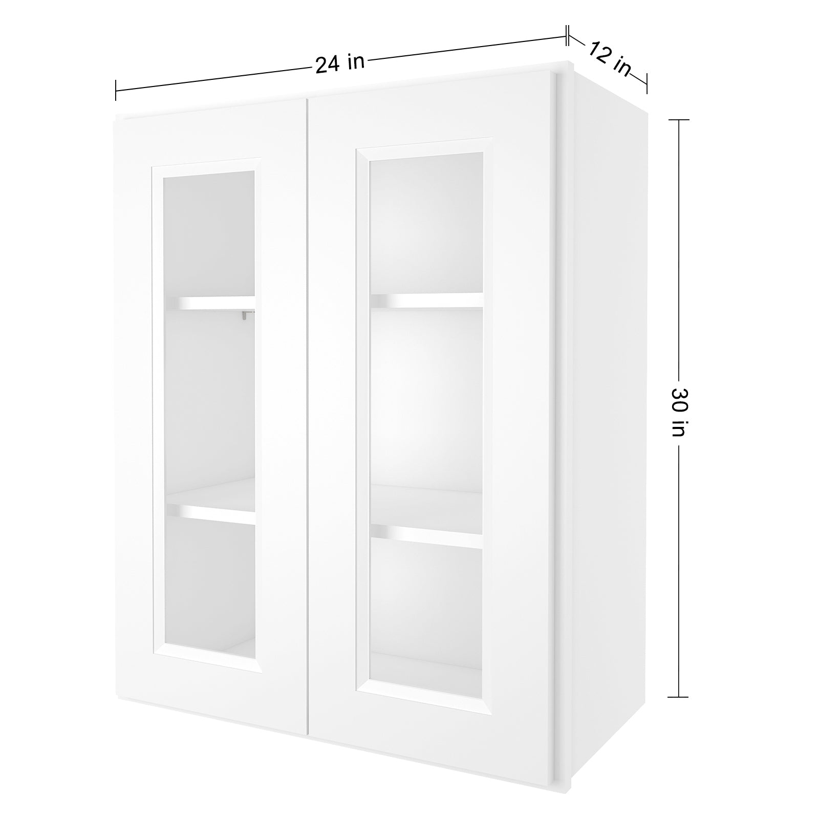 12"D*24"W*30"H Birch Solid Wood Medicine Cabinet Wall Mounted W2430GD