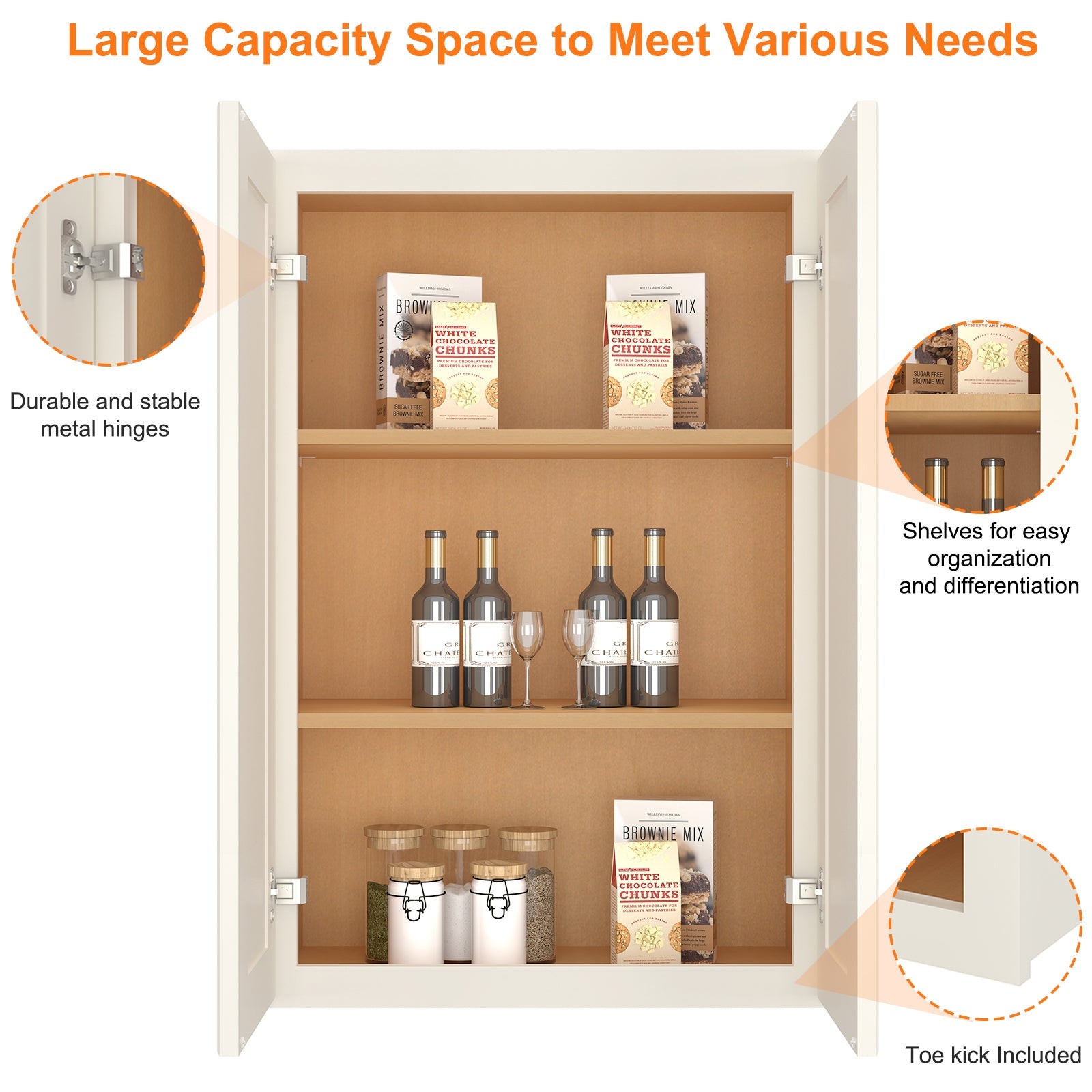 12"D*24"W*36"H Birch Solid Wood Medicine Cabinet Wall Mounted W2436