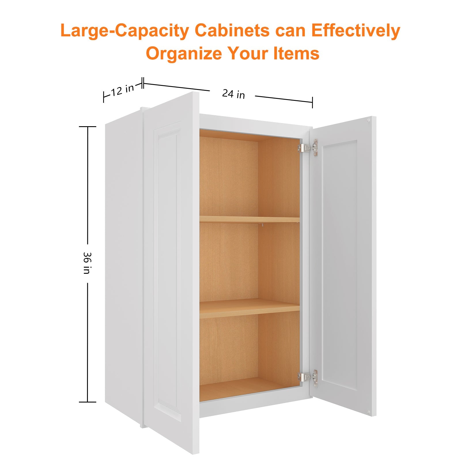 12"D*24"W*36"H Birch Solid Wood Medicine Cabinet Wall Mounted W2436