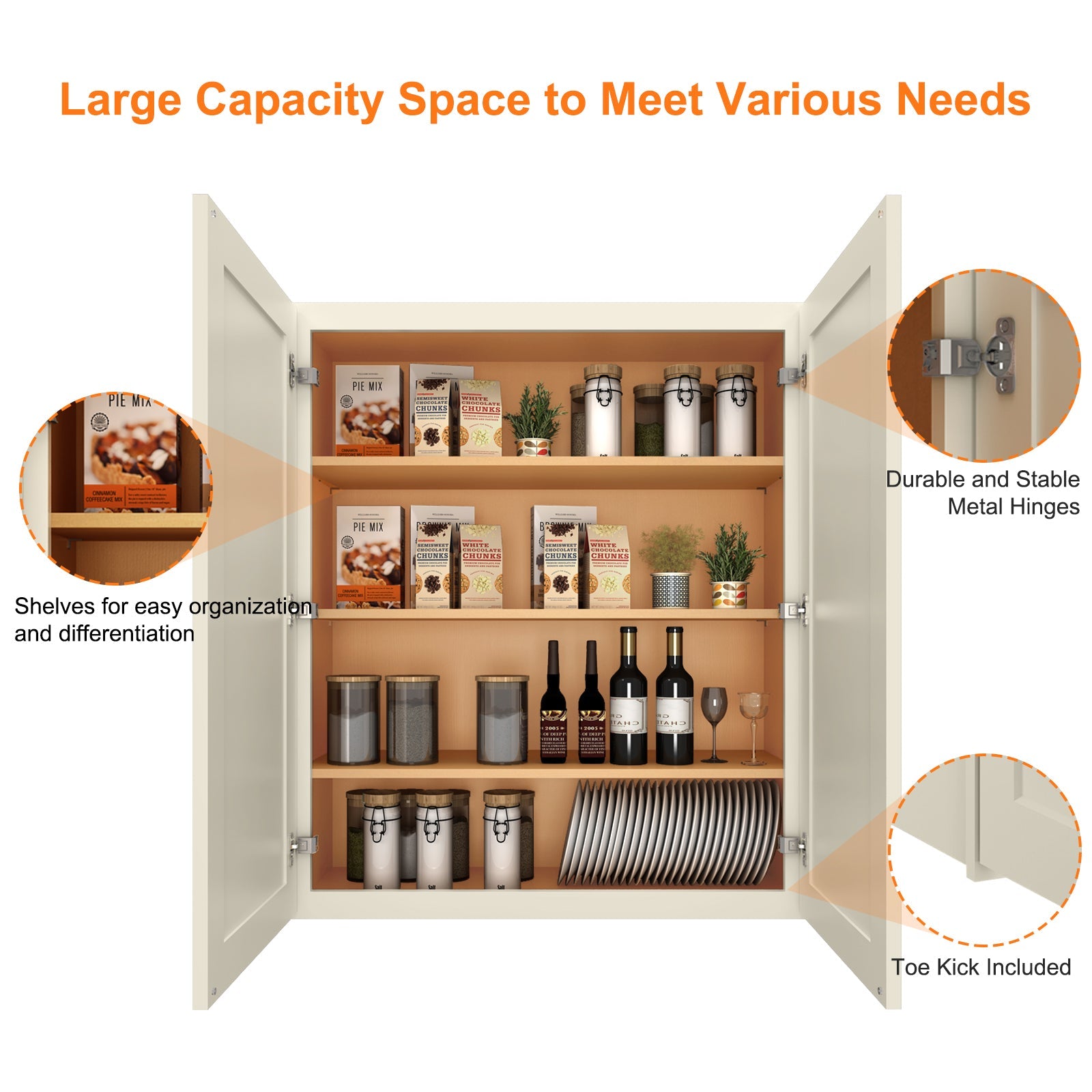 24"D*24"W*42"H Birch Solid Wood Medicine Cabinet Wall Mounted W2442