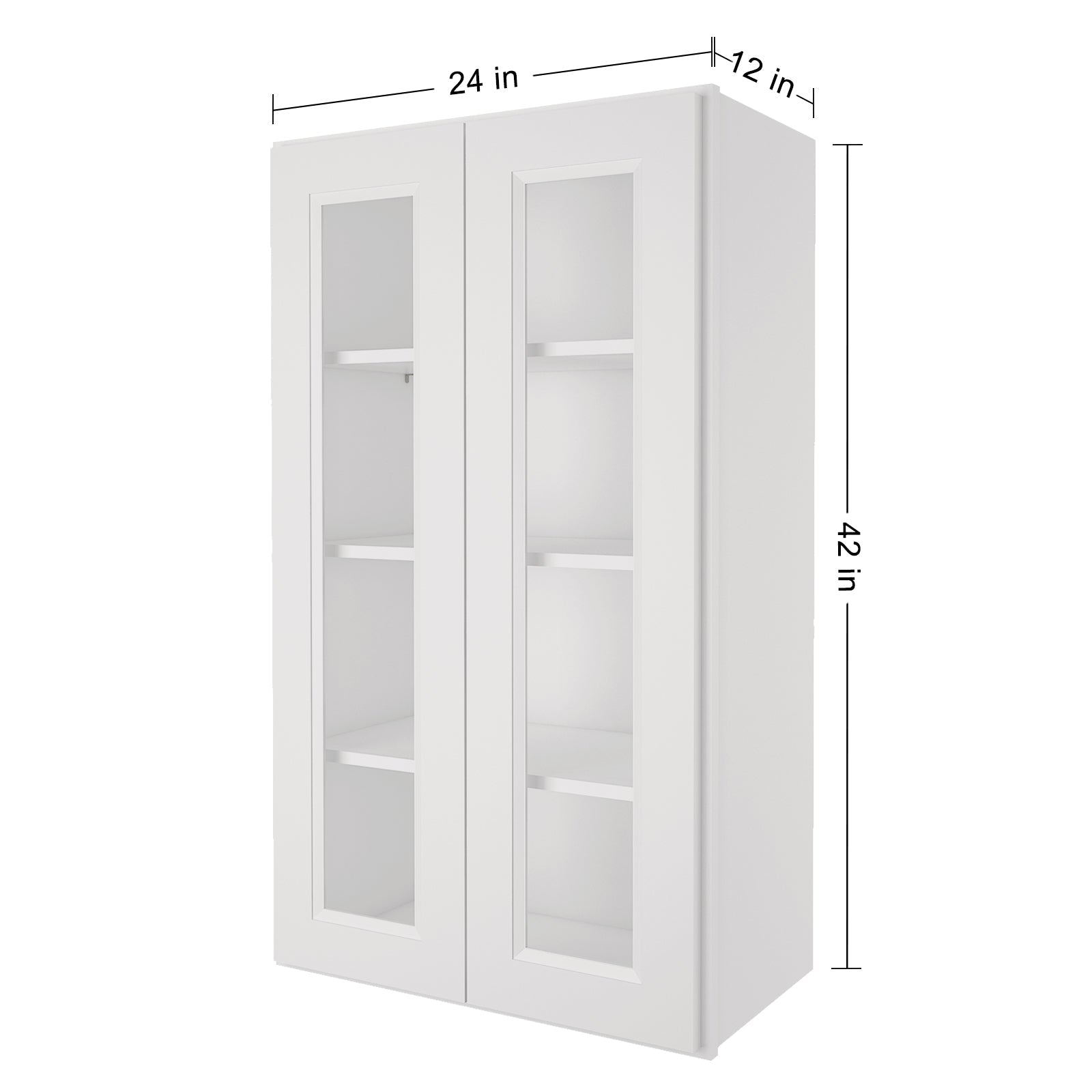 12"D*24"W*42"H Birch Solid Wood Medicine Cabinet Wall Mounted W2442GD