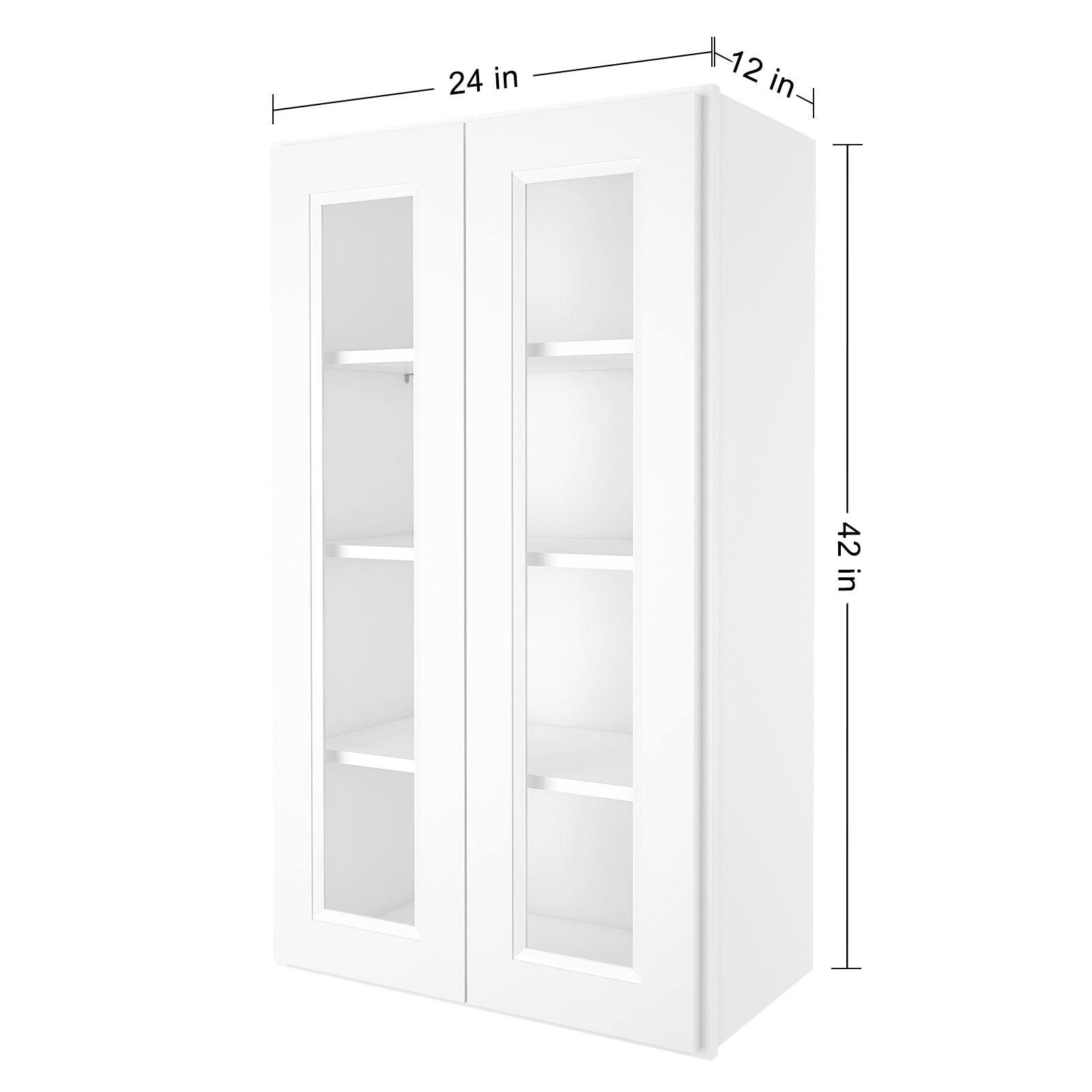 12"D*24"W*42"H Birch Solid Wood Medicine Cabinet Wall Mounted W2442GD