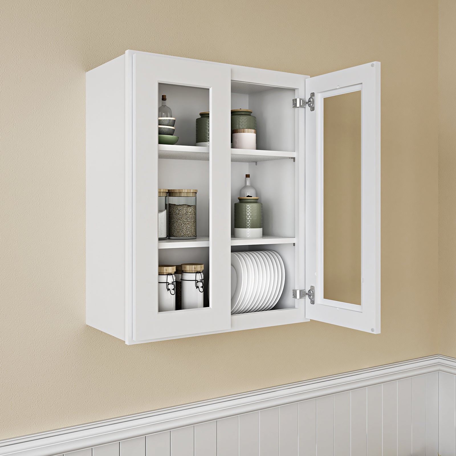 12"D*24"W*30"H Birch Solid Wood Medicine Cabinet Wall Mounted W2430GD