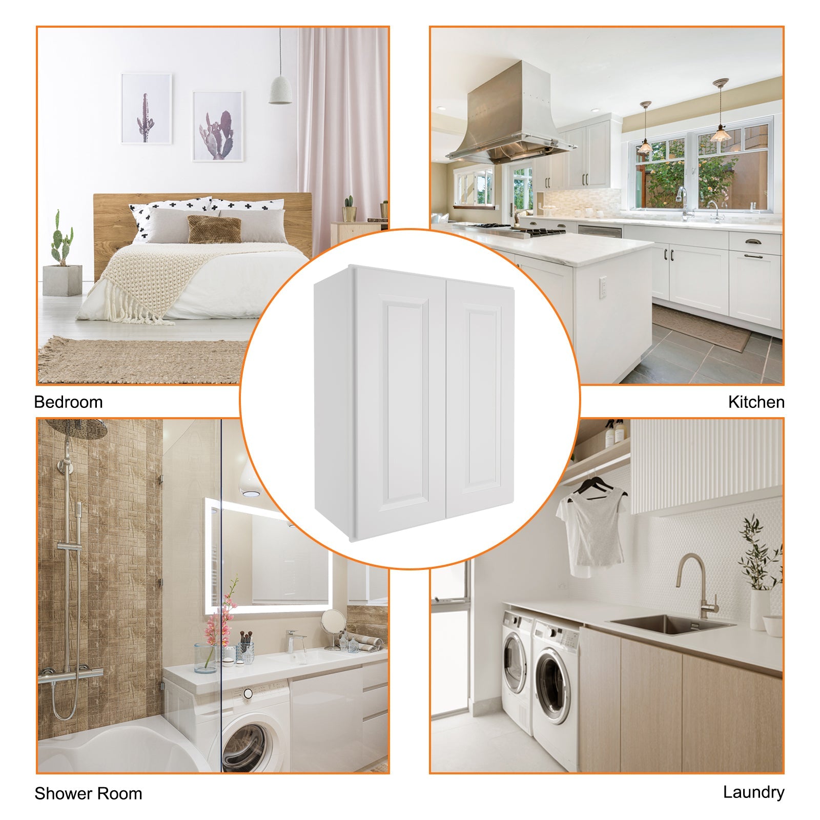 12"D*27"W*36"H Birch Solid Wood Medicine Cabinet Wall Mounted W2736