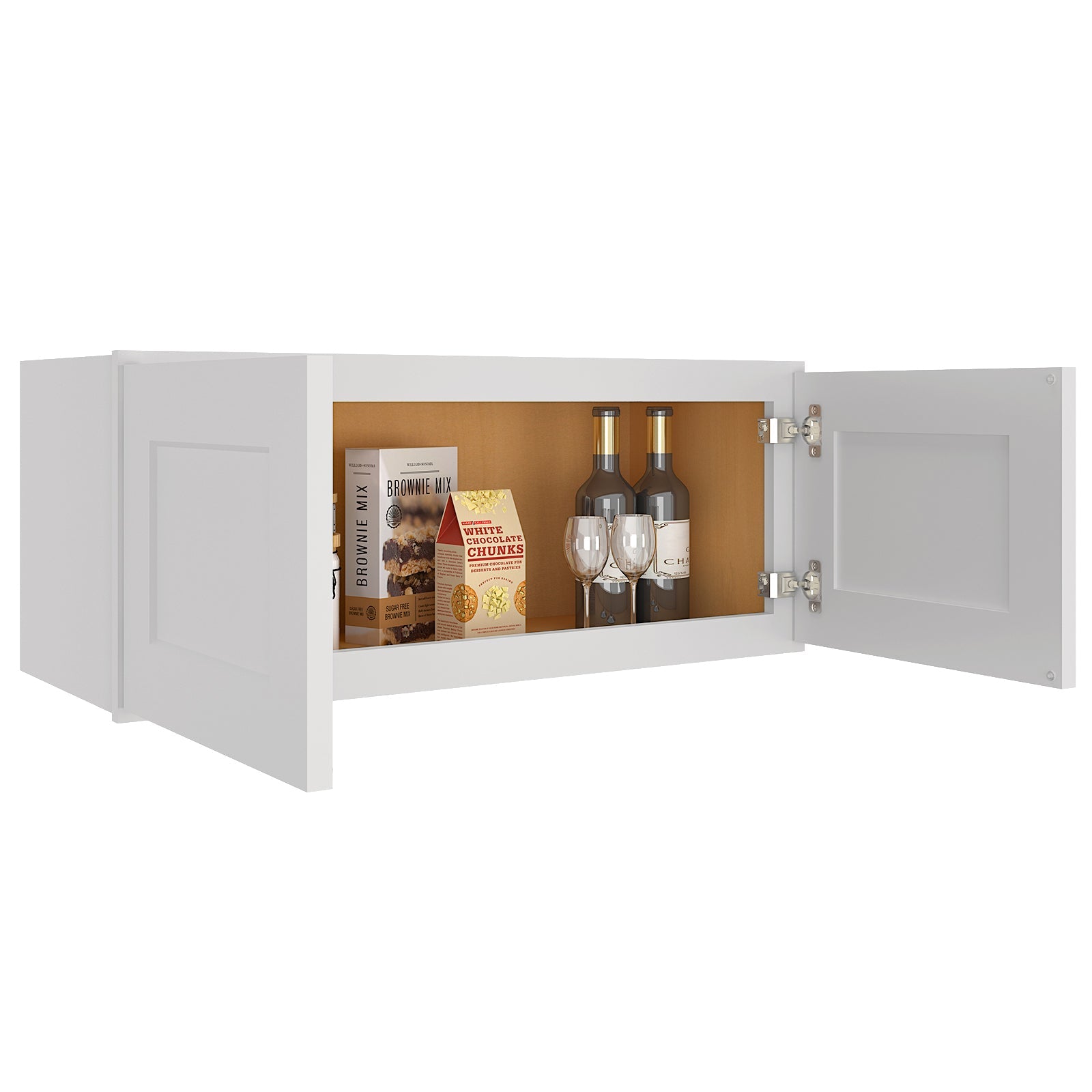 12"D*30"W*12"H Birch Solid Wood Medicine Cabinet Wall Mounted W3012