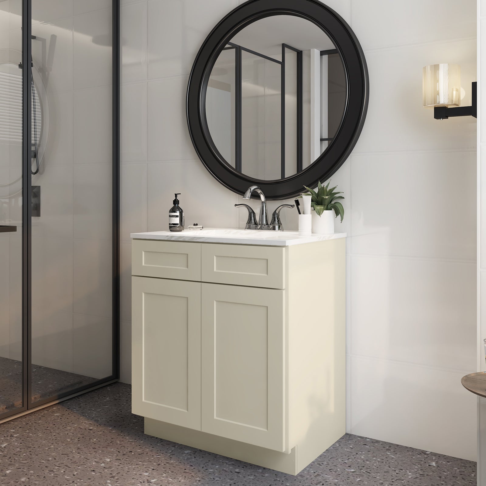 12"D*30"W*15"H Birch Solid Wood Medicine Cabinet Wall Mounted W3015