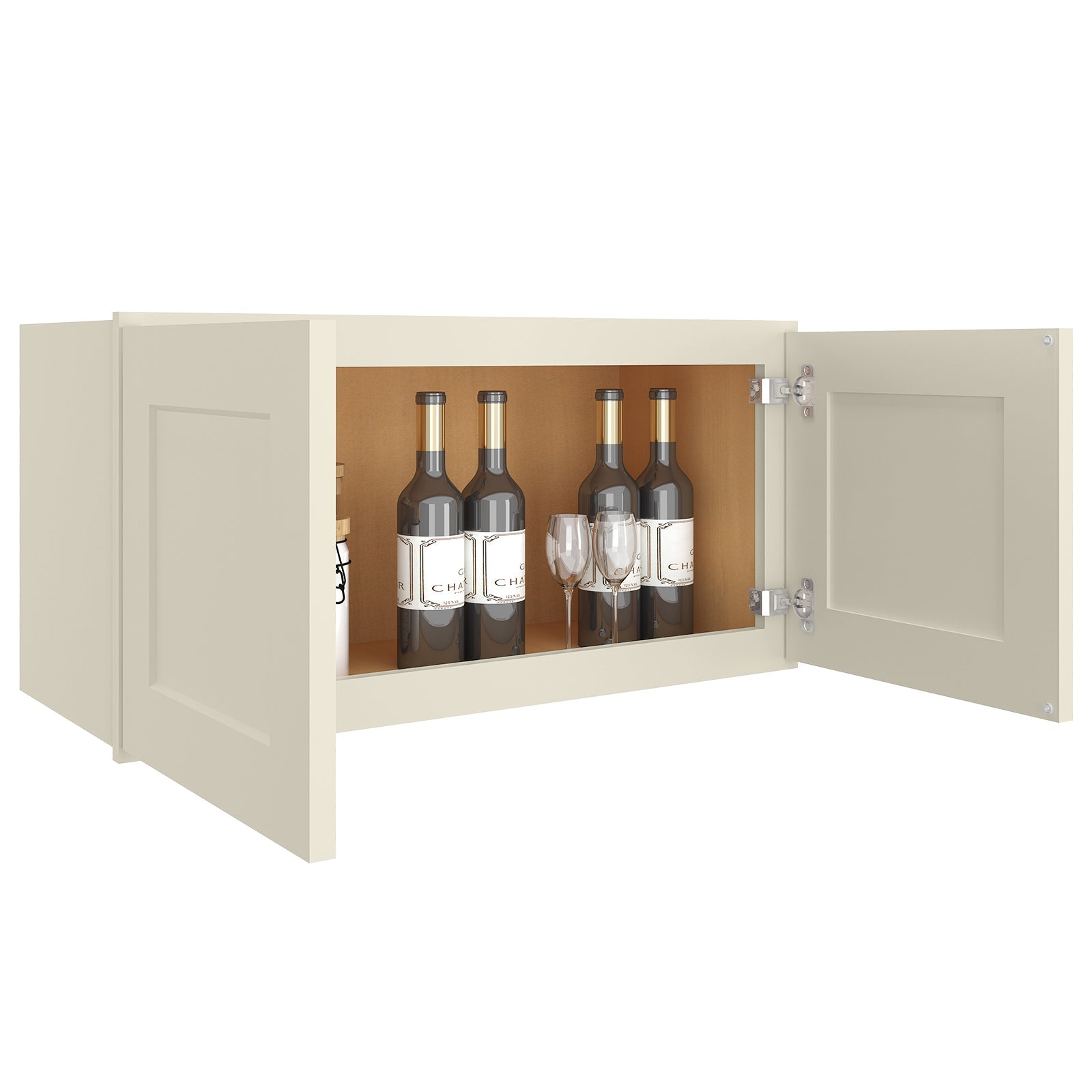 12"D*30"W*15"H Birch Solid Wood Medicine Cabinet Wall Mounted W3015