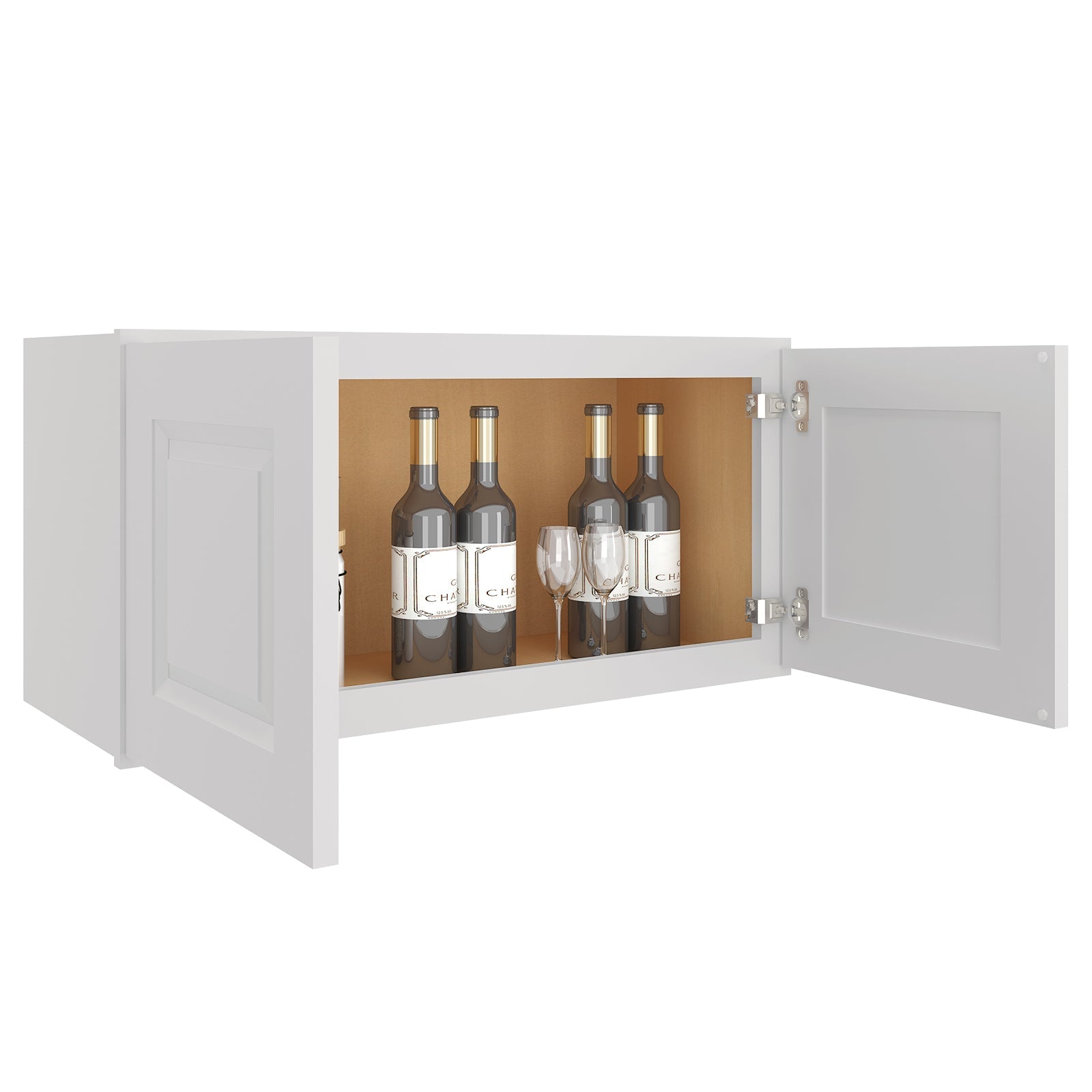 12"D*30"W*15"H Birch Solid Wood Medicine Cabinet Wall Mounted W3015