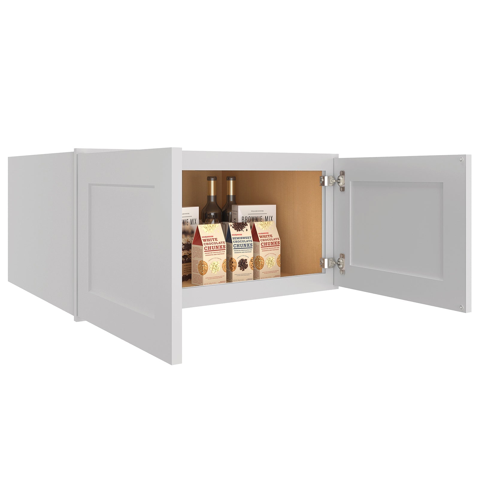 24"D*30"W*15"H Birch Solid Wood Medicine Cabinet Wall Mounted W301524